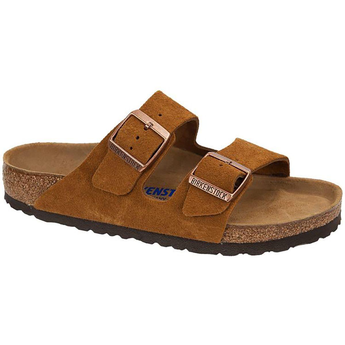 birkenstock arizona soft footbed mink suede