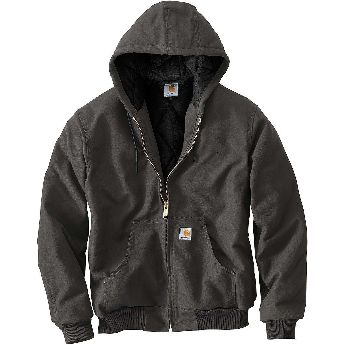 Carhartt Quilted Flannellined Duck Active Jacket in Black for Men Lyst