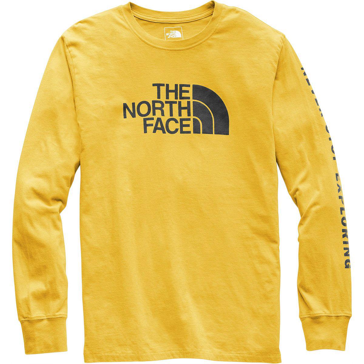 yellow north face long sleeve