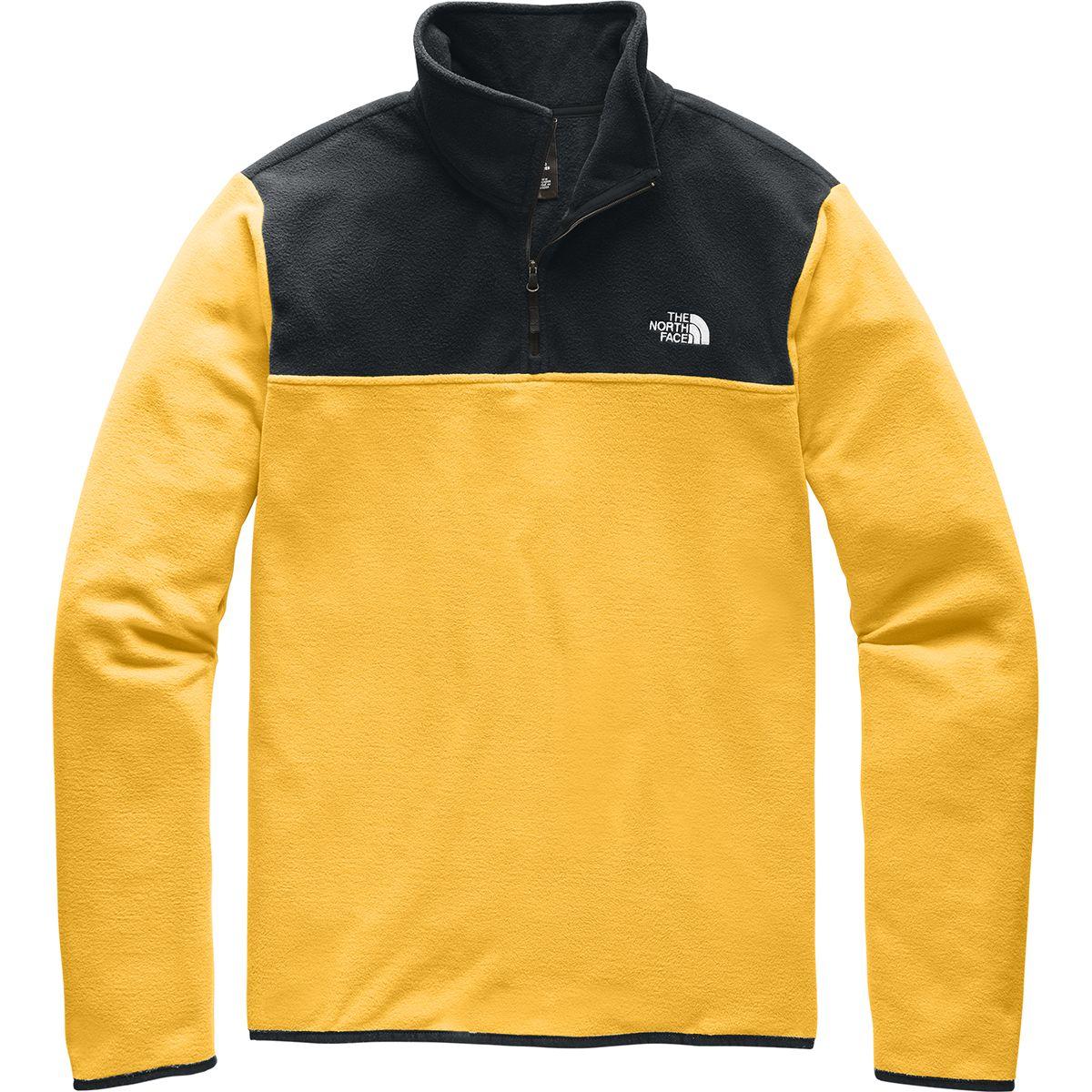 The North Face Tka Glacier 1/4-zip Fleece Jacket in Yellow for Men - Lyst