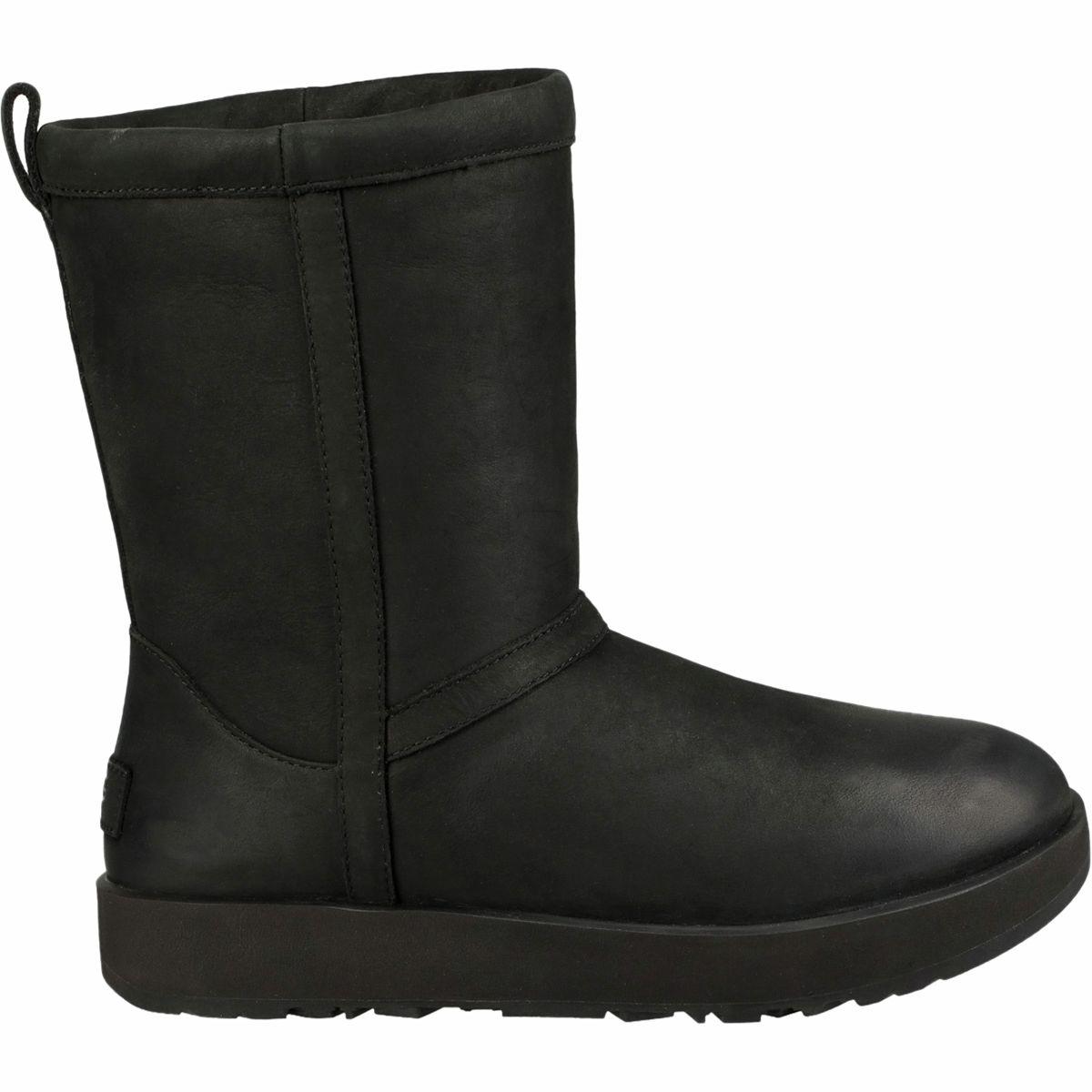 UGG Leather Classic Short L Waterproof Arctic Grip Boot in Black - Lyst