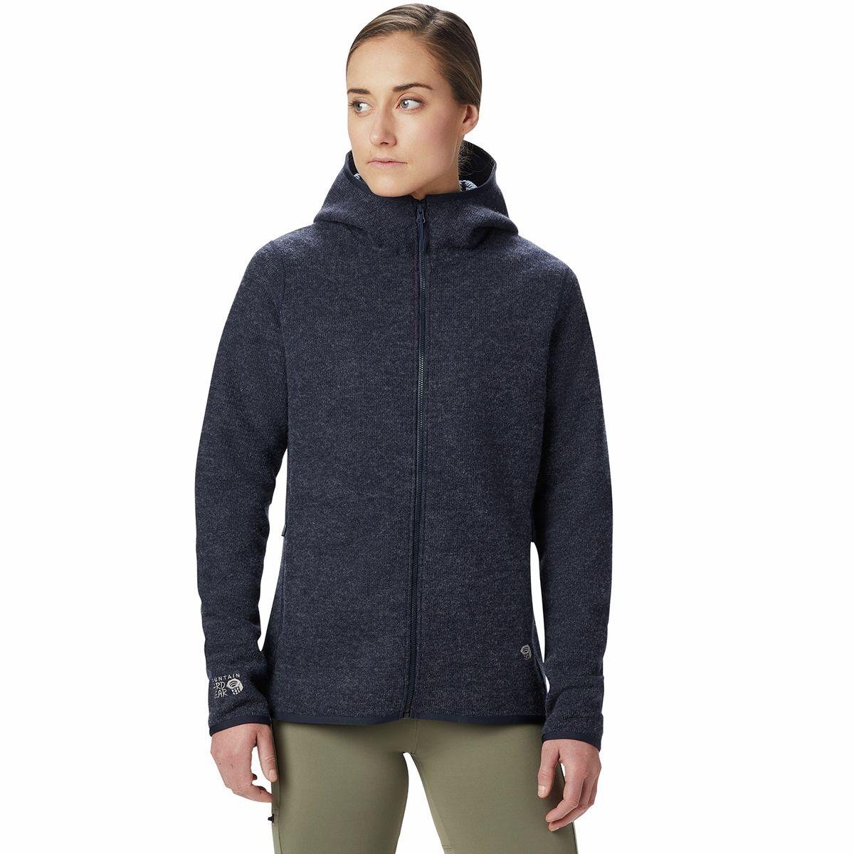 Mountain Hardwear Fleece Hatcher Full-zip Hooded Jacket in Dark Zinc (Blue) - Lyst