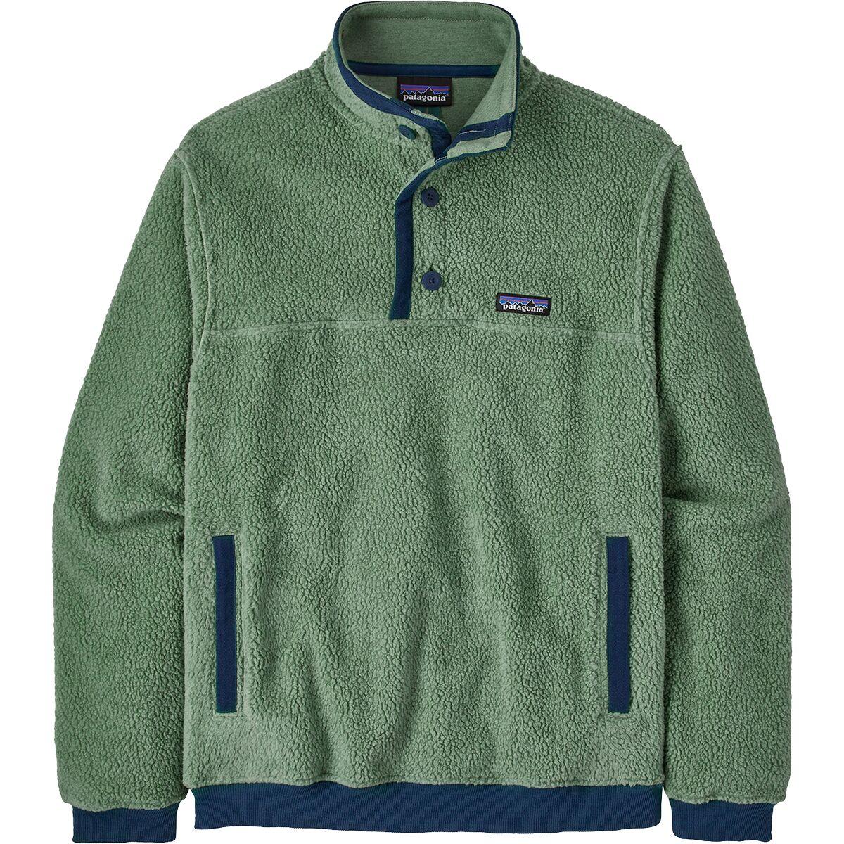 Patagonia Shearling Button Pullover Fleece in Green for Men | Lyst