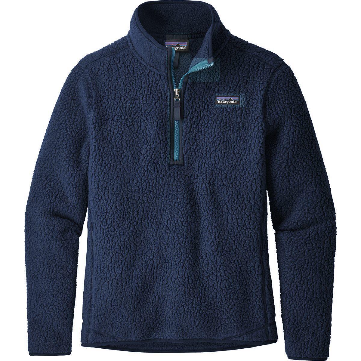 patagonia retro pile fleece half zip