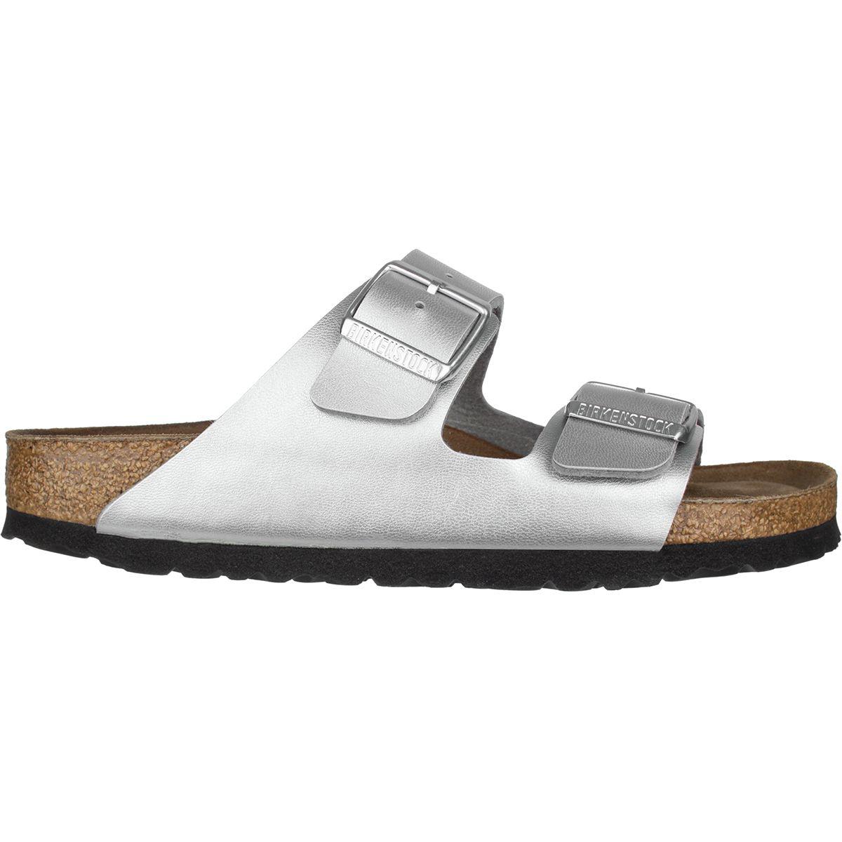 Birkenstock Synthetic Arizona Soft Footbed Narrow Sandal in Silver (Metallic) - Save 1% - Lyst