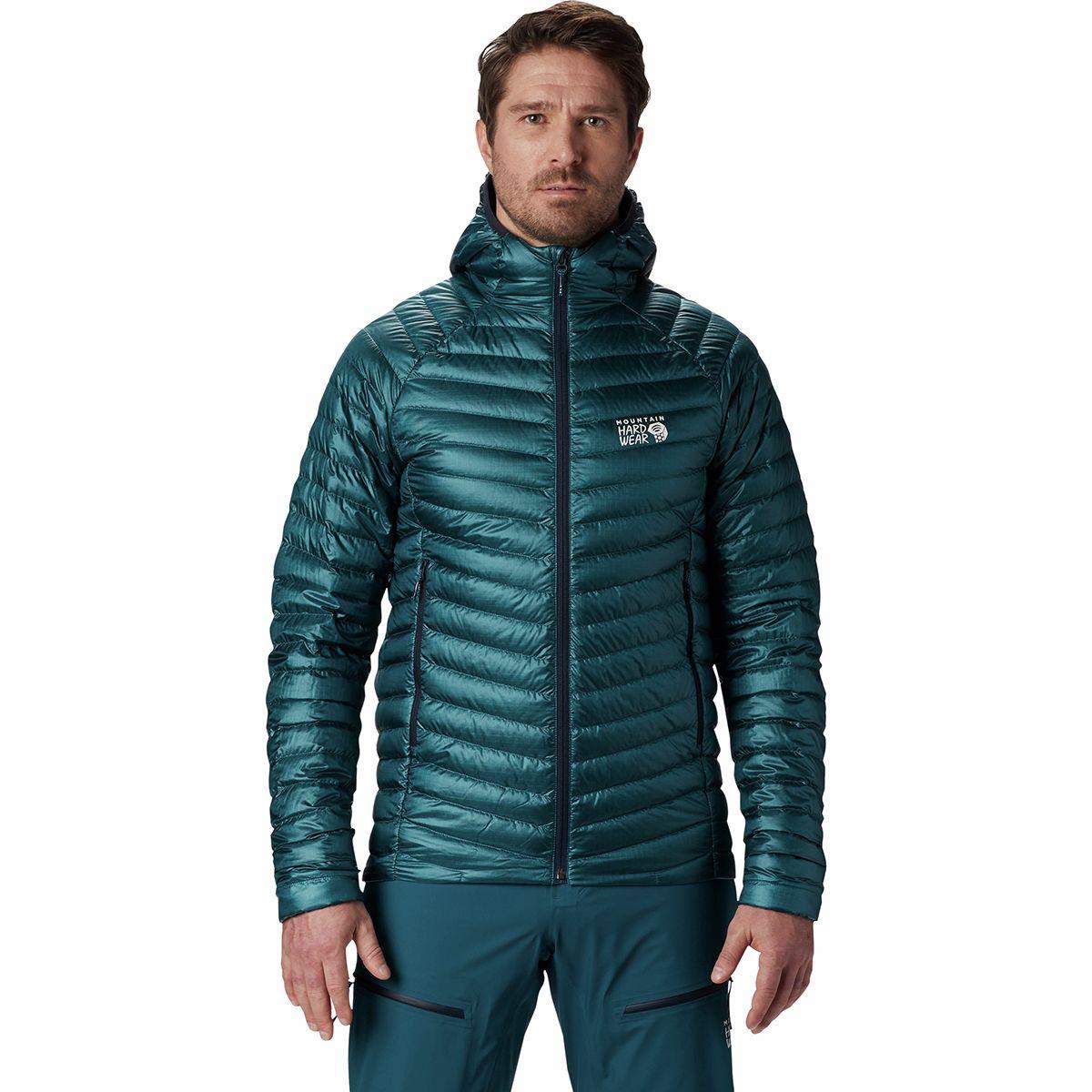 Mountain Hardwear Goose Phantom Hooded Down Jacket in Green for Men Lyst