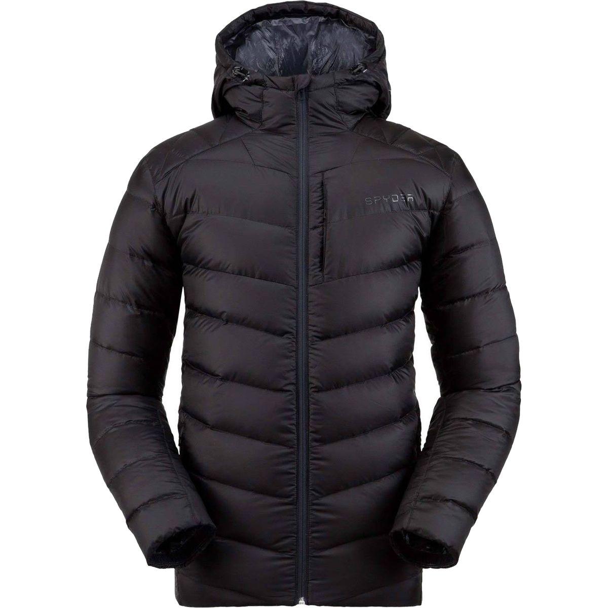 Spyder Synthetic Timeless Hoodie Down Jacket in Black for Men - Lyst