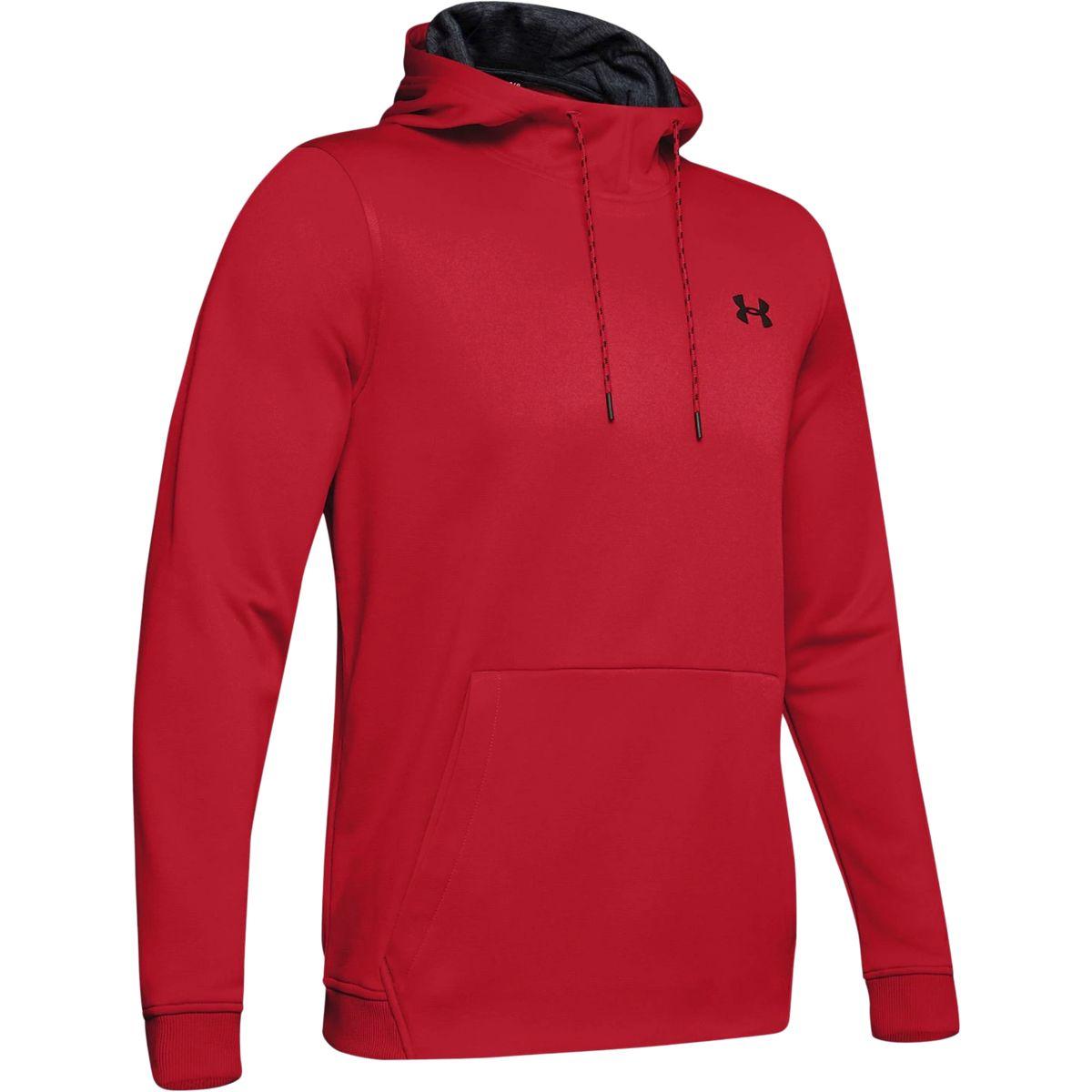 Under Armour Armour Fleece Pullover Hoodie in Red/Black (Red) for Men ...
