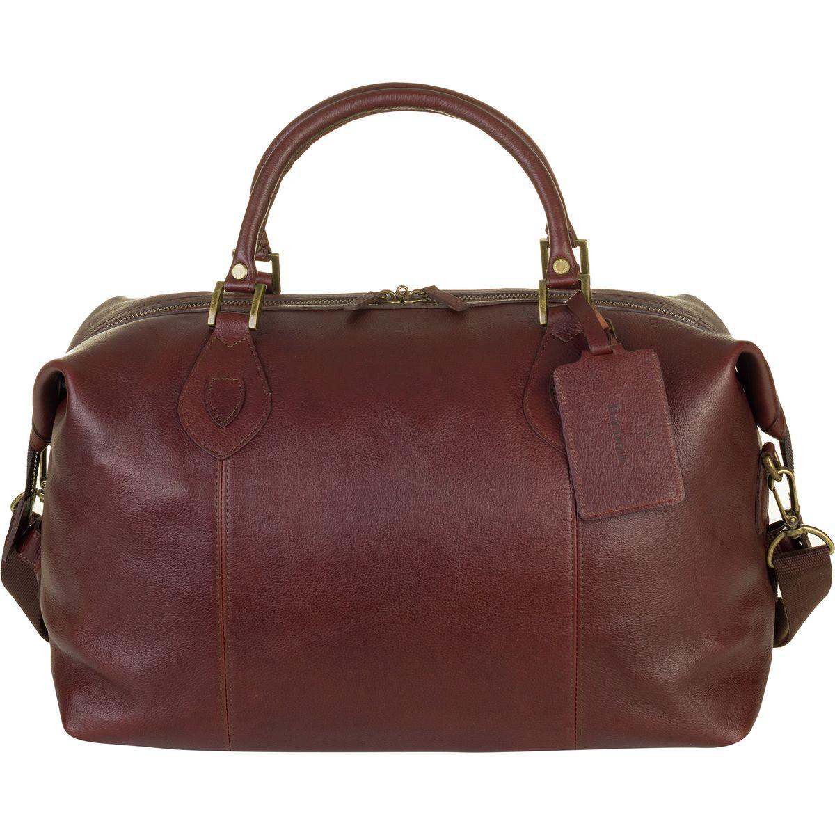 Barbour Leather Med Travel Explorer Bag in Dark Brown (Brown) for Men ...