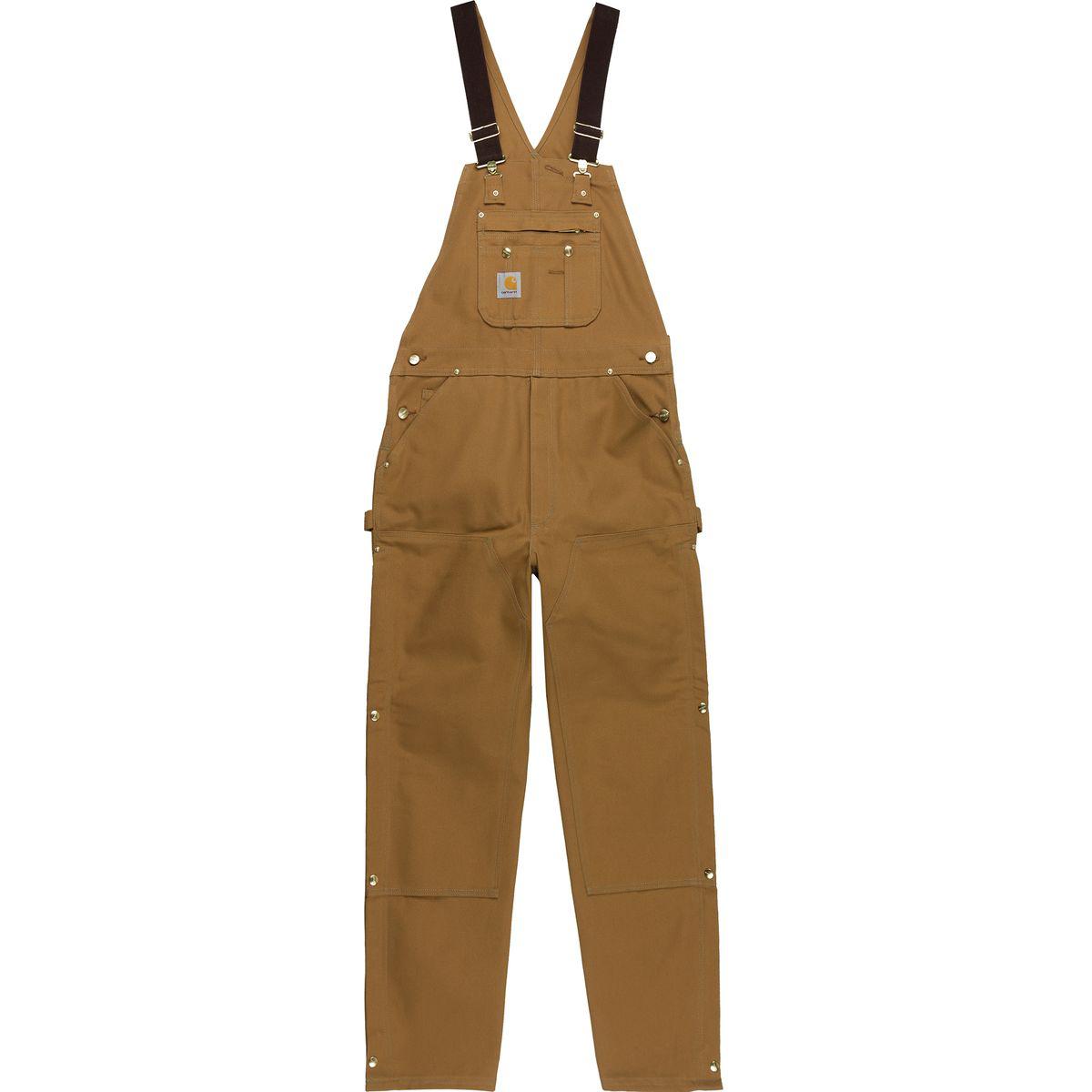 Carhartt Canvas Zip-to-thigh Bib Overalls in Brown for Men - Lyst