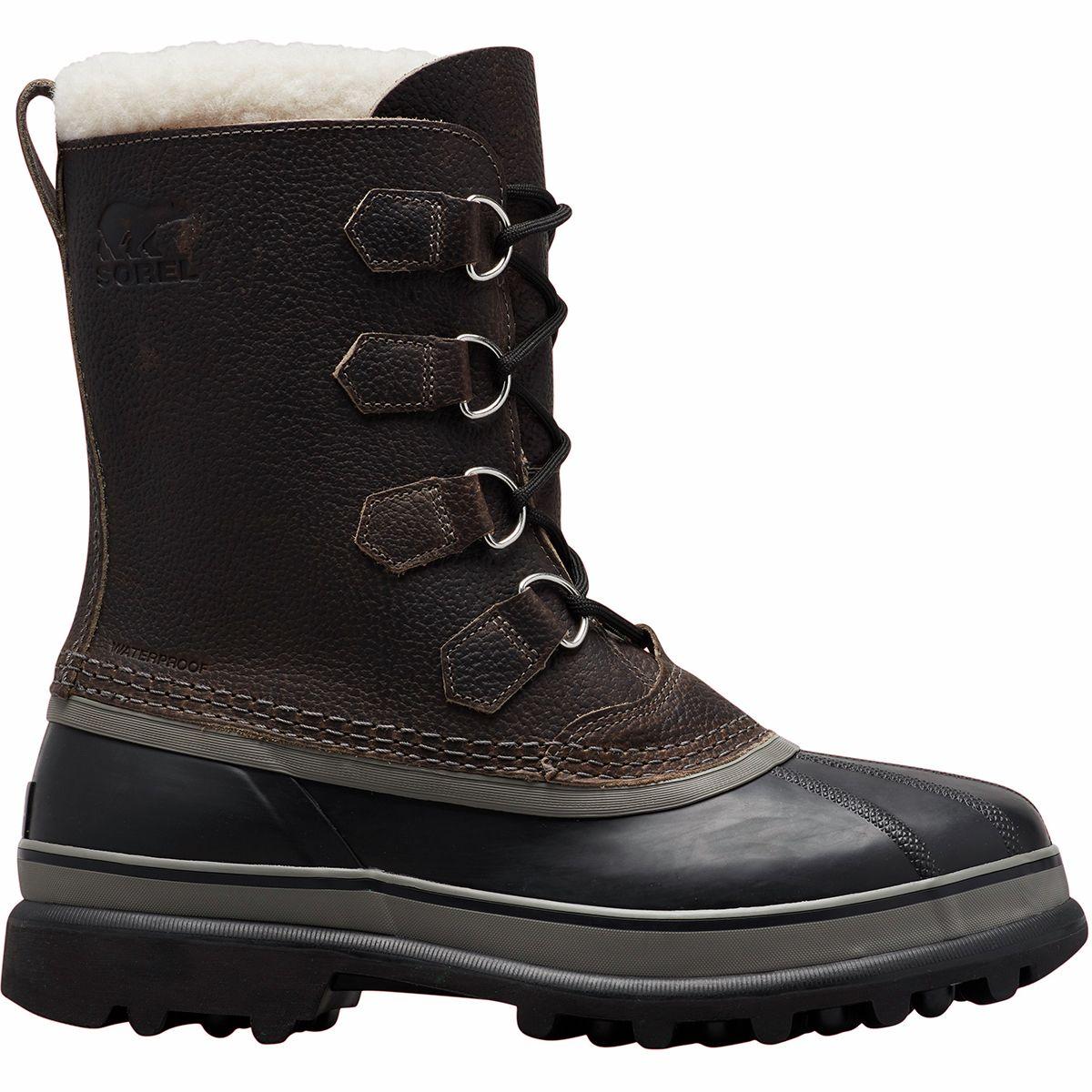 sorel men's caribou wool lined boots