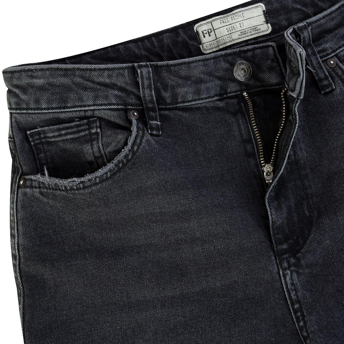 Free People Cotton Clean Girlfriend Jeans In Black Lyst