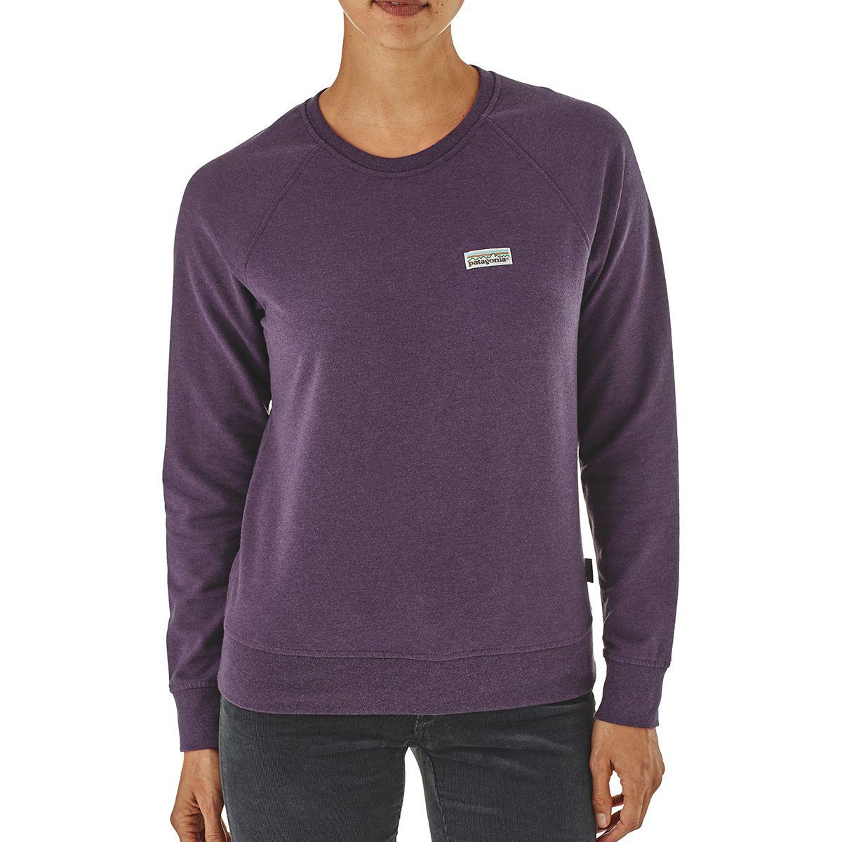 Patagonia Fleece Pastel P-6 Label Ahnya Crew Sweatshirt in Purple | Lyst