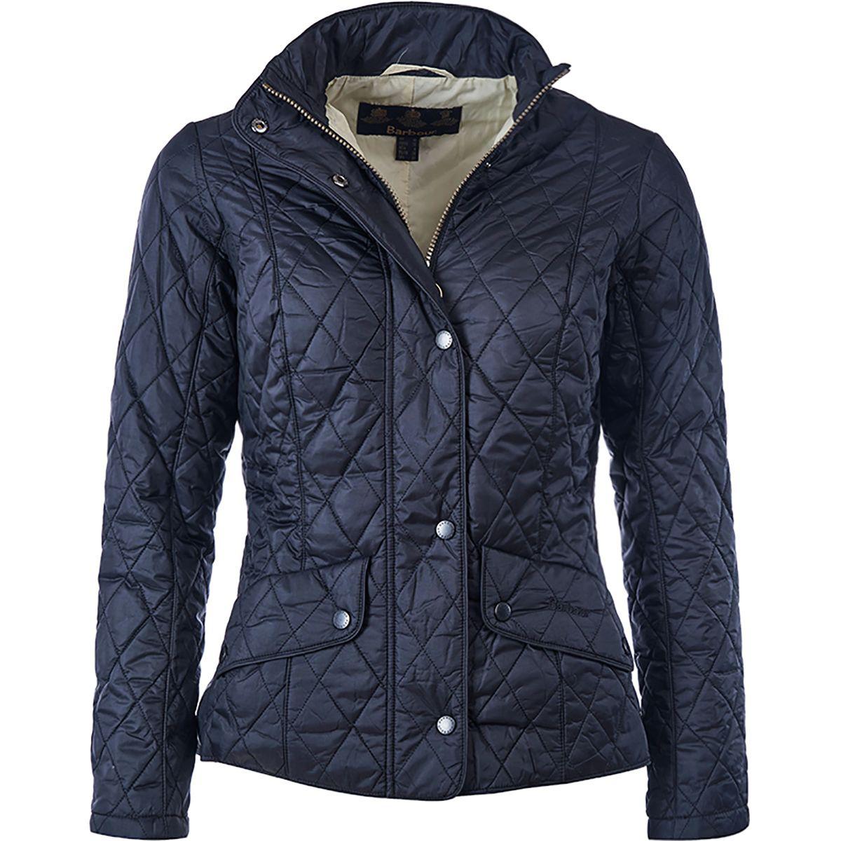 Barbour Synthetic Flyweight Cavalry Quilt Jacket in Black/Stone (Blue ...