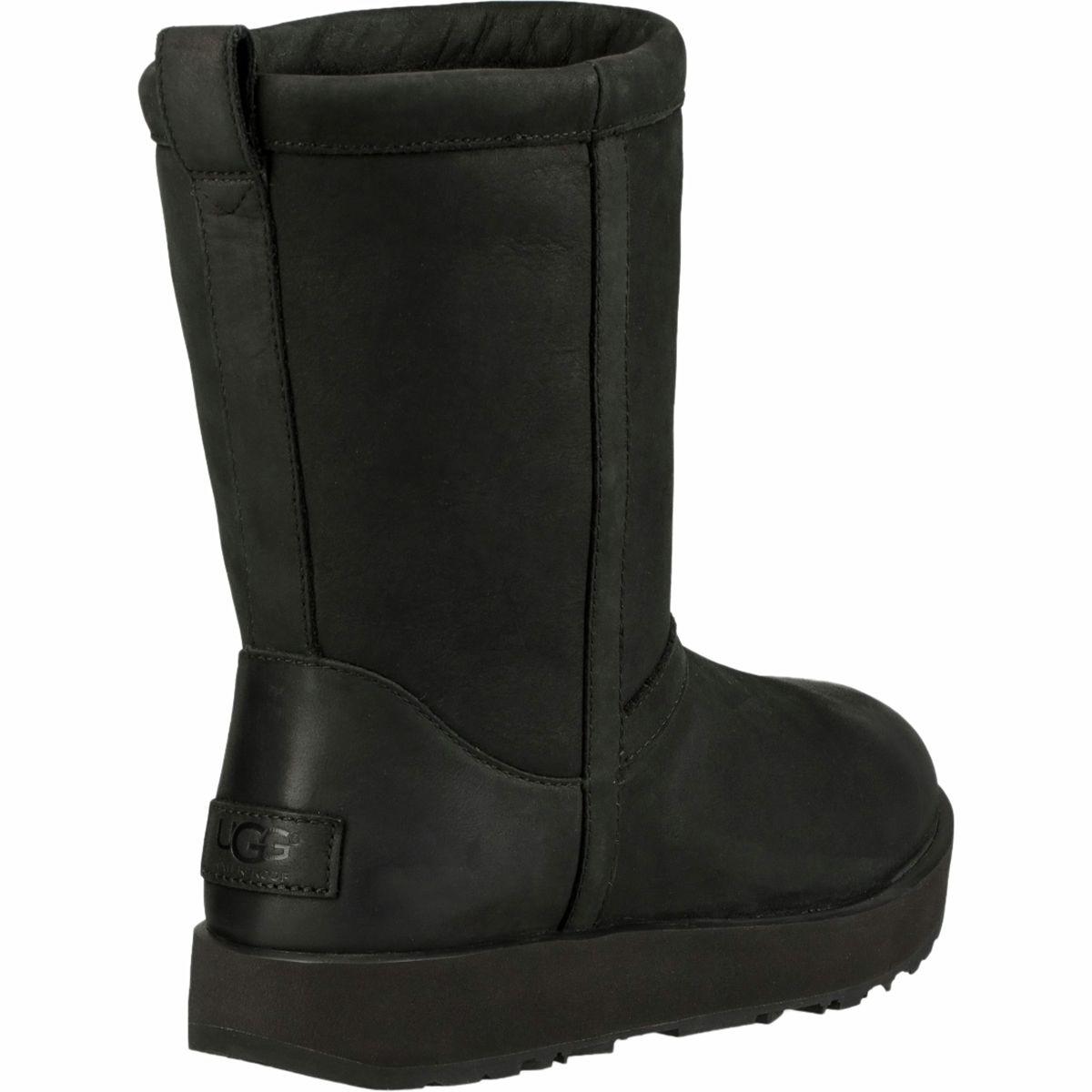 UGG Leather Classic Short L Waterproof Arctic Grip Boot in Black - Lyst