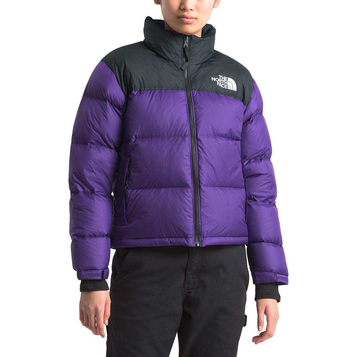 The North Face Goose Purple And Black Down 1996 Retro Nuptse Jacket Save 16 Lyst