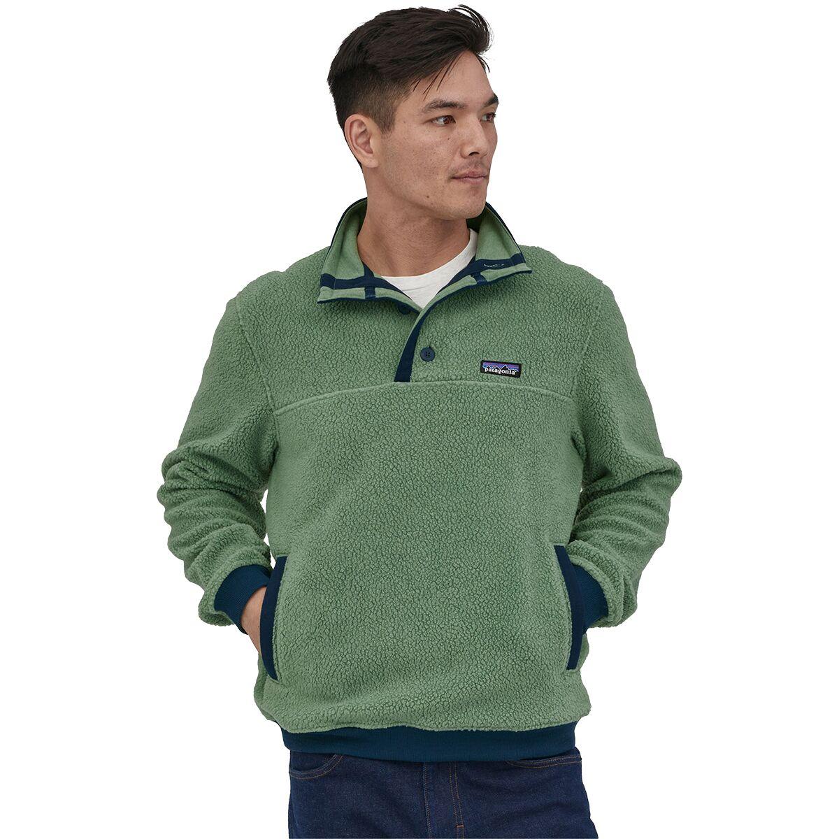 Patagonia Men's Reversible Shearling Crew, Basin Green / S