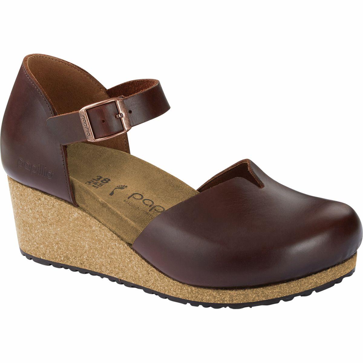 Birkenstock Leather Mary Limited Edition Narrow Shoe in Cognac Leather