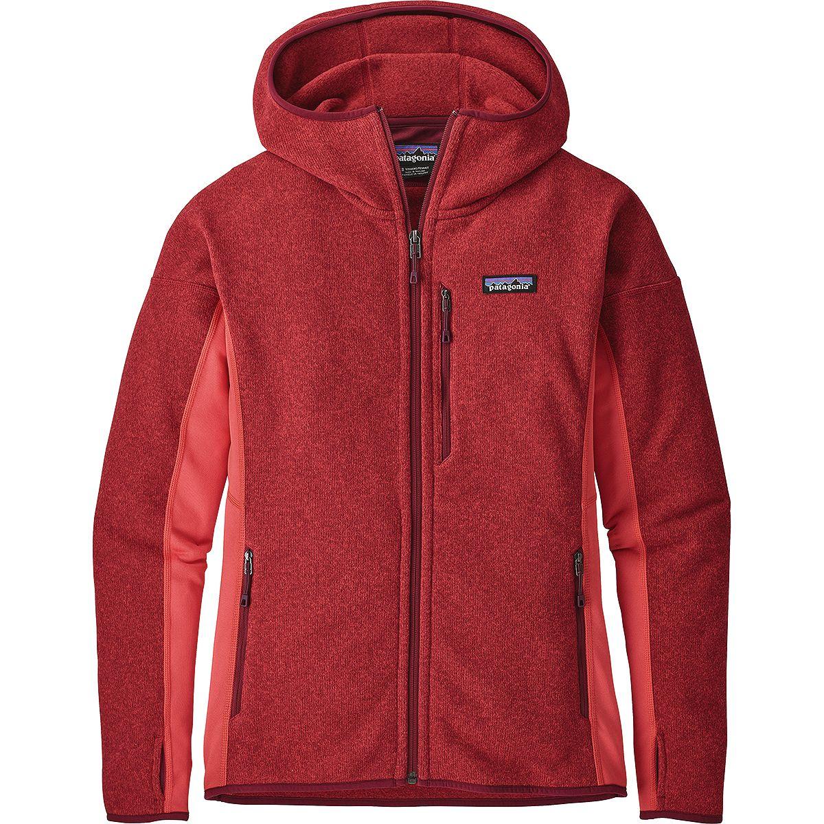 Patagonia Performance Better Sweater Hooded Fleece Jacket in Red - Lyst