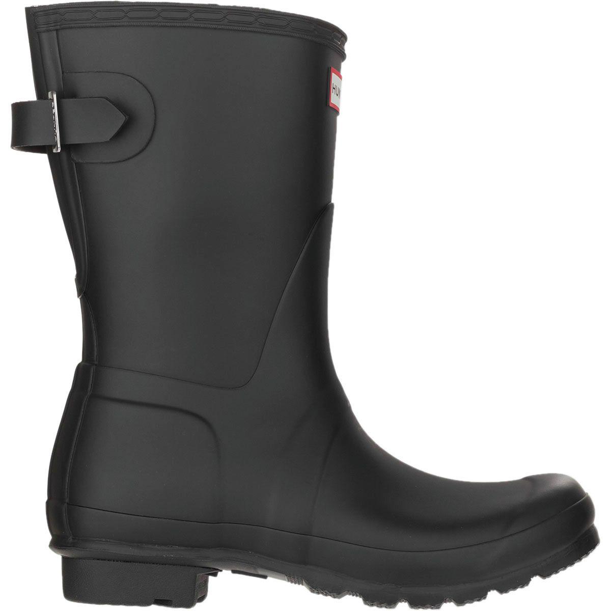 HUNTER Original Back Adjustable Short Rain Boot in Black - Lyst