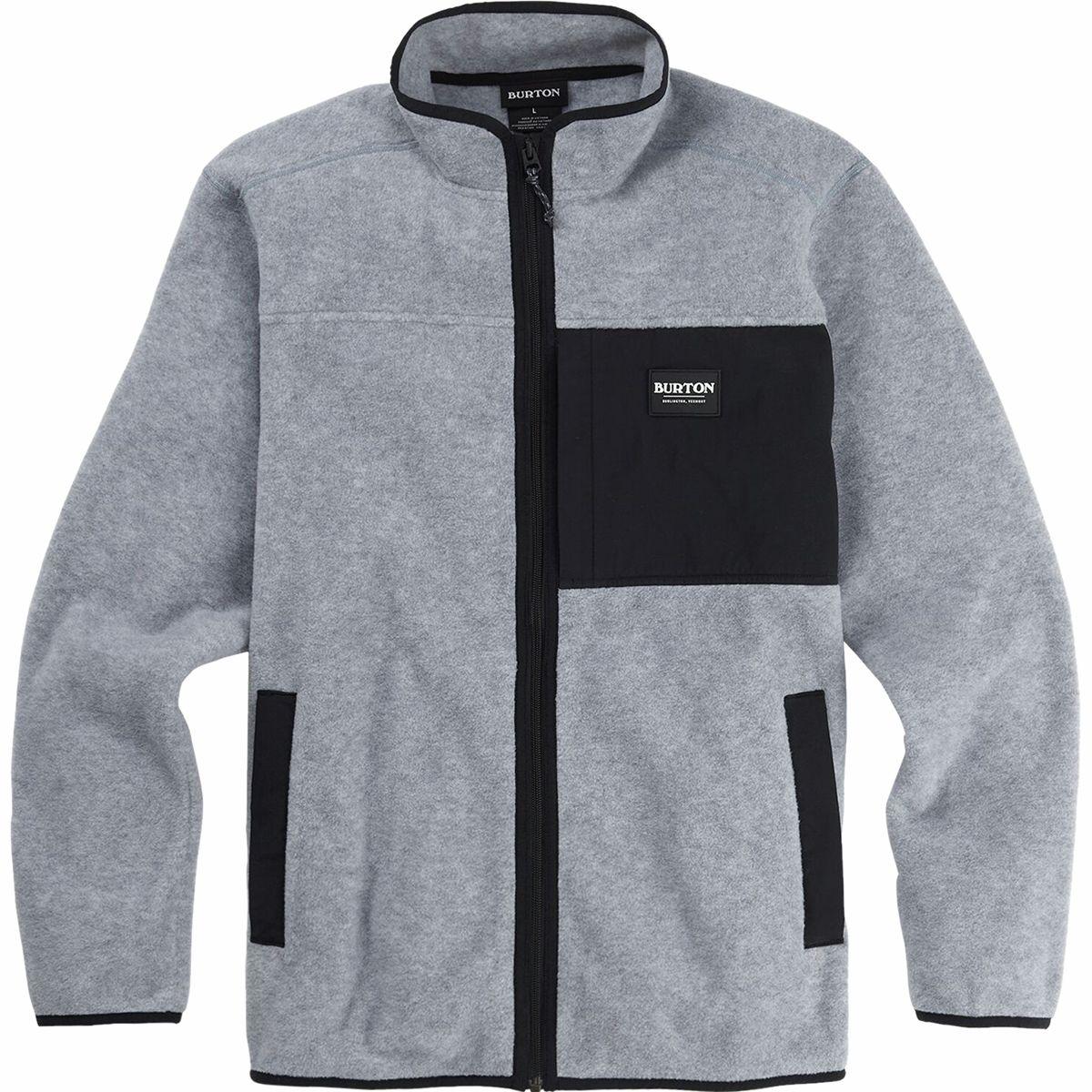Burton Fleece Hearth Full-zip Jacket in Gray for Men - Lyst