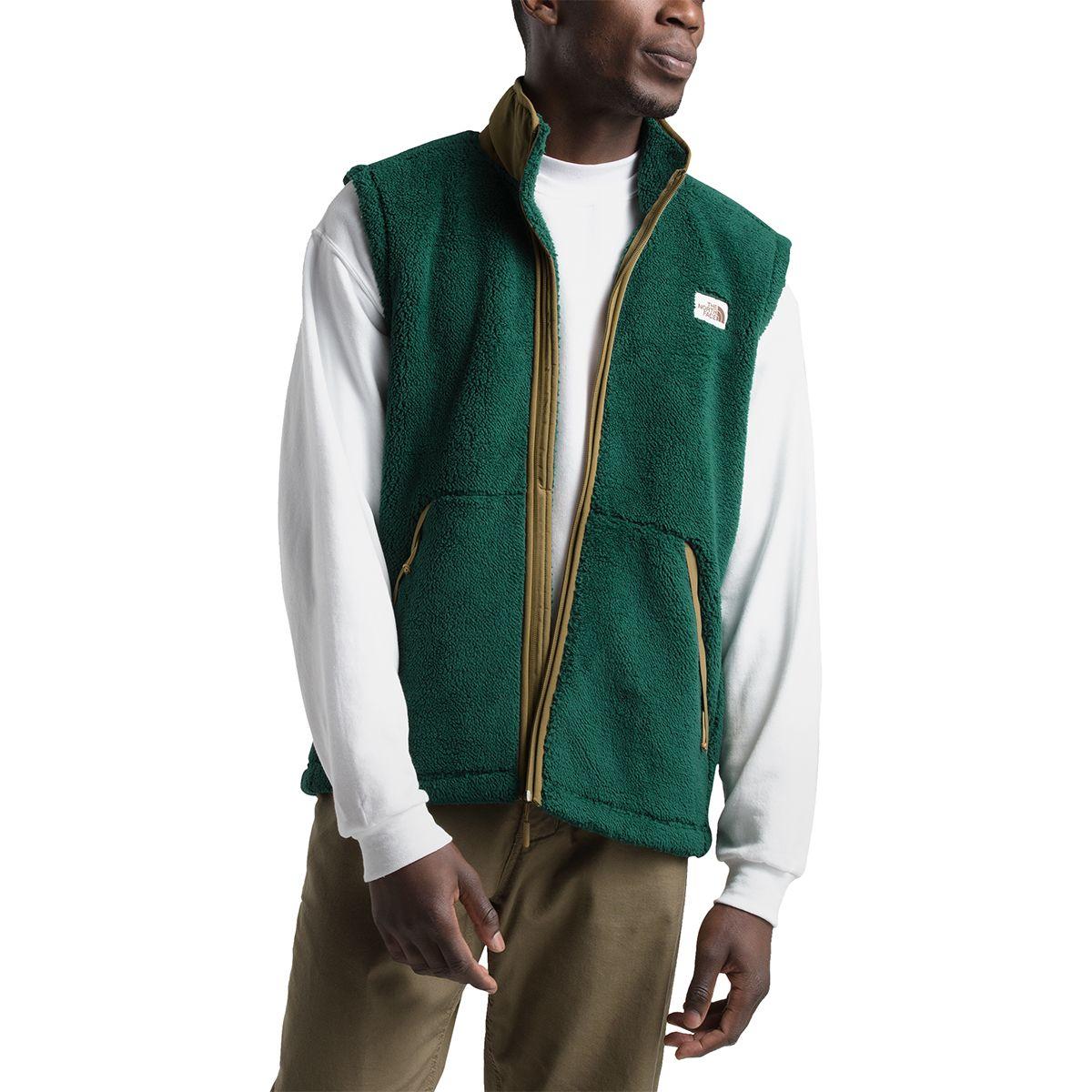 The North Face Campshire Fleece Vest in Night Green/British Khaki