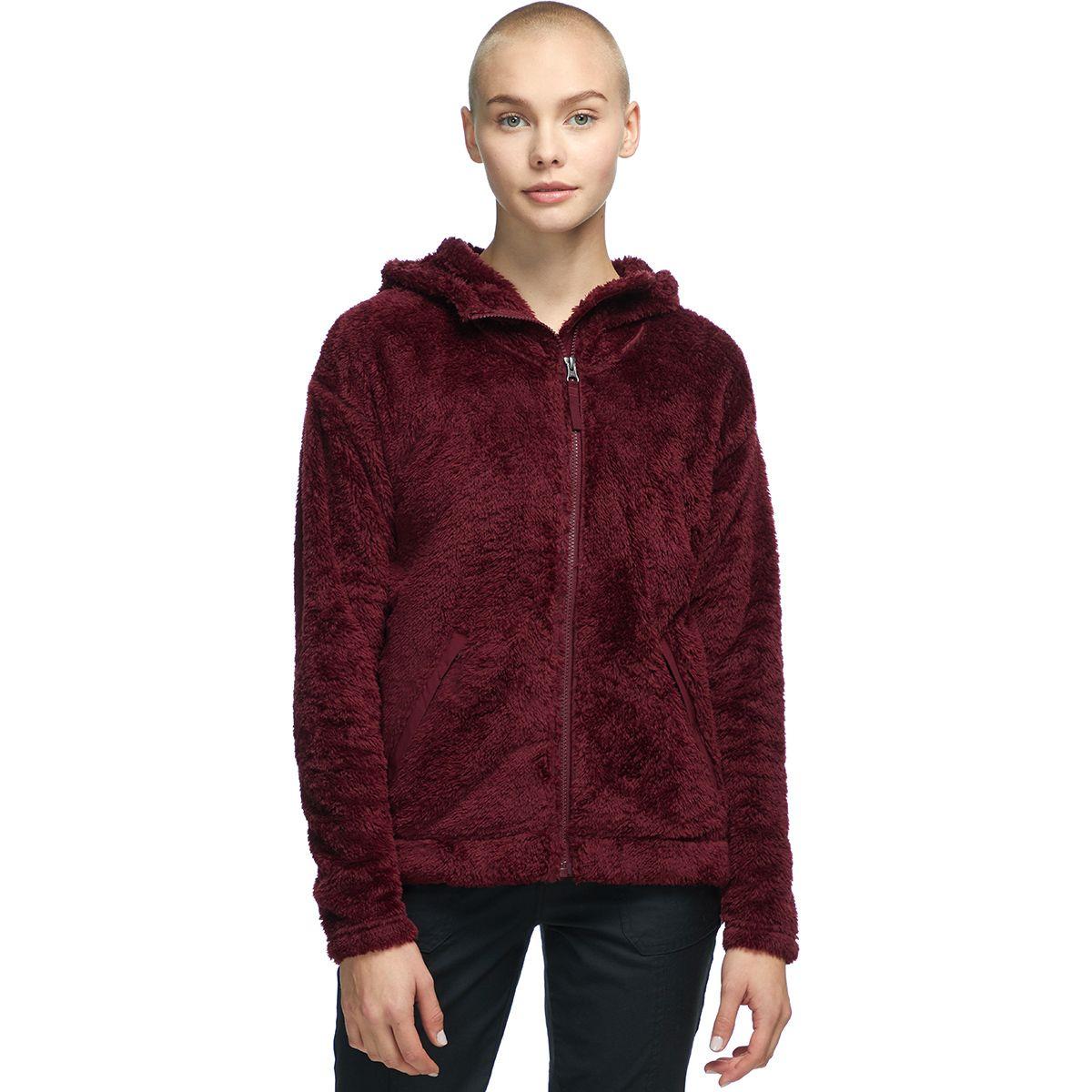 The North Face Furry Fleece Hooded Jacket in Deep Garnet Red (Red) - Lyst