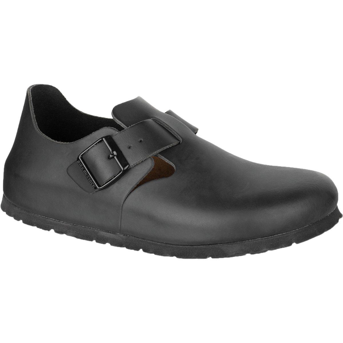 Birkenstock London Soft Footbed Leather Narrow Shoe in Black - Lyst
