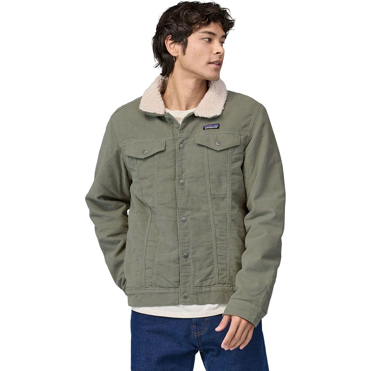 Patagonia Pilelined Trucker Jacket in Gray for Men Lyst
