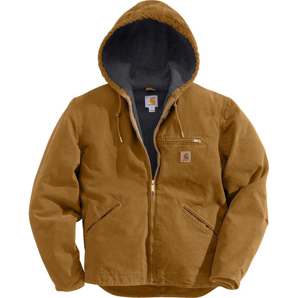 Download Carhartt Fleece Sierra Hooded Jacket in Brown for Men - Lyst