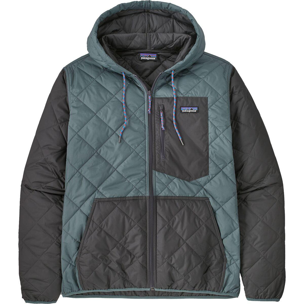 Patagonia Diamond Quilted Bomber Hooded Jacket in Gray for Men Lyst