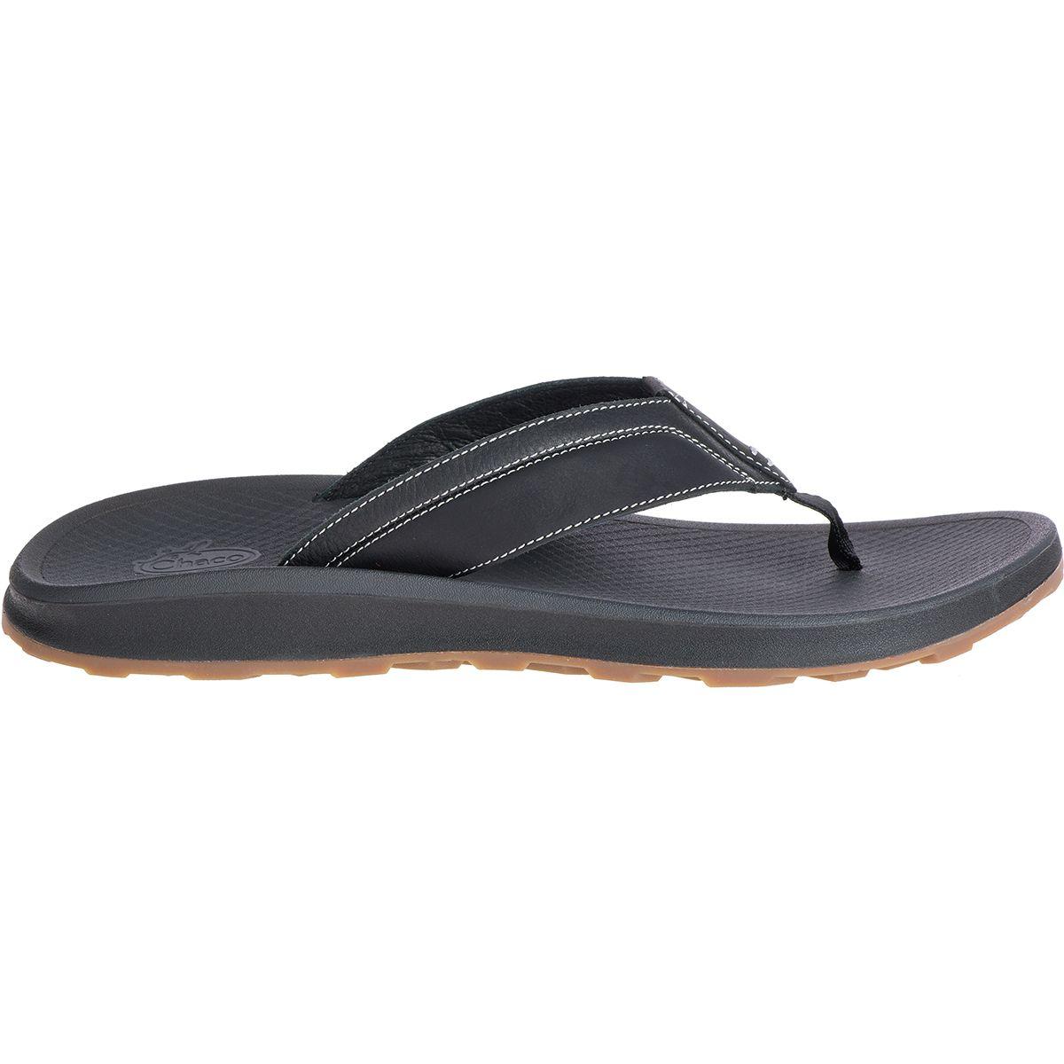 black chaco flip flops