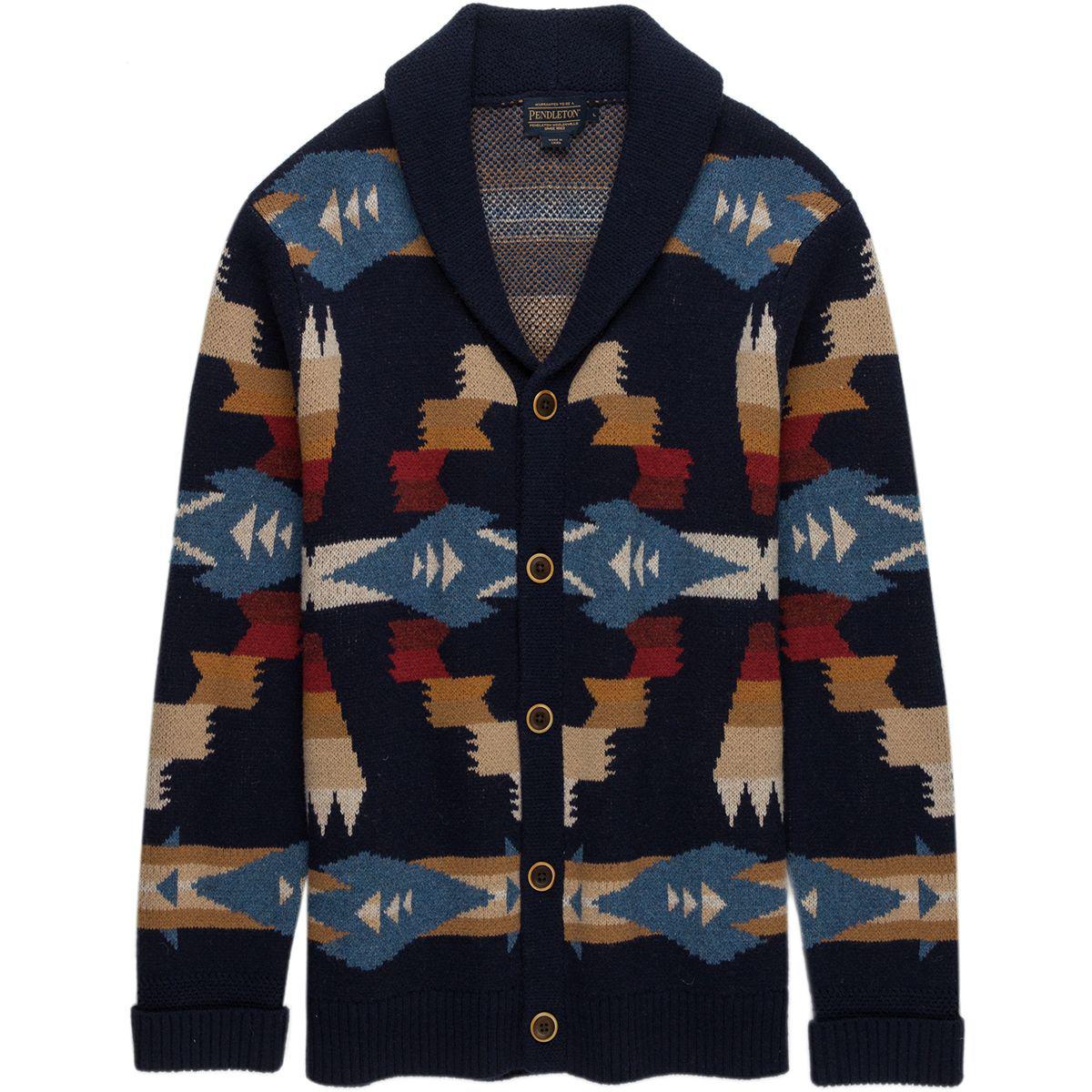 Pendleton Tucson Cardigan Sweater in Navy (Blue) for Men - Lyst