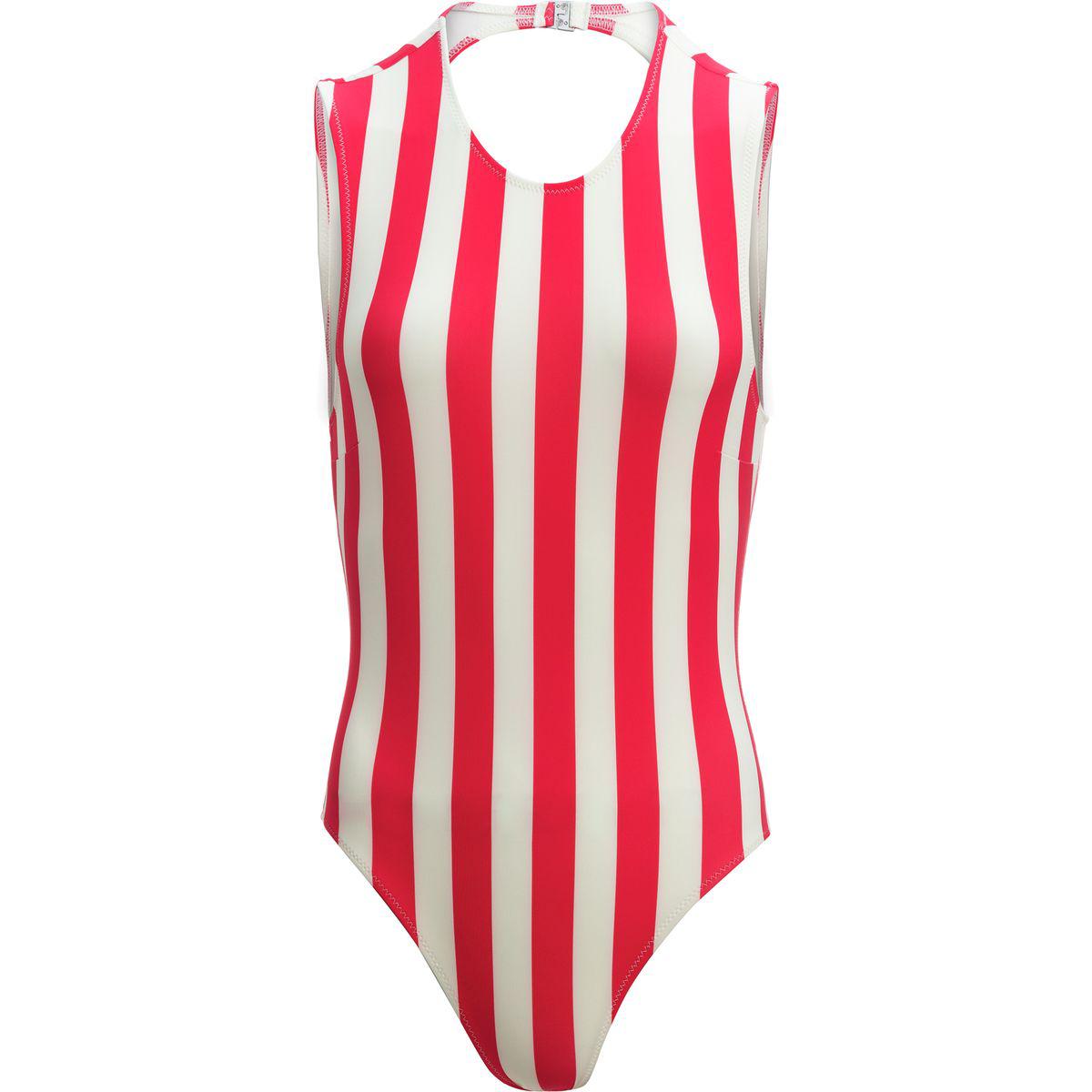 Solid & Striped Synthetic Sharon One-piece Swimsuit in Cherry Stripe ...
