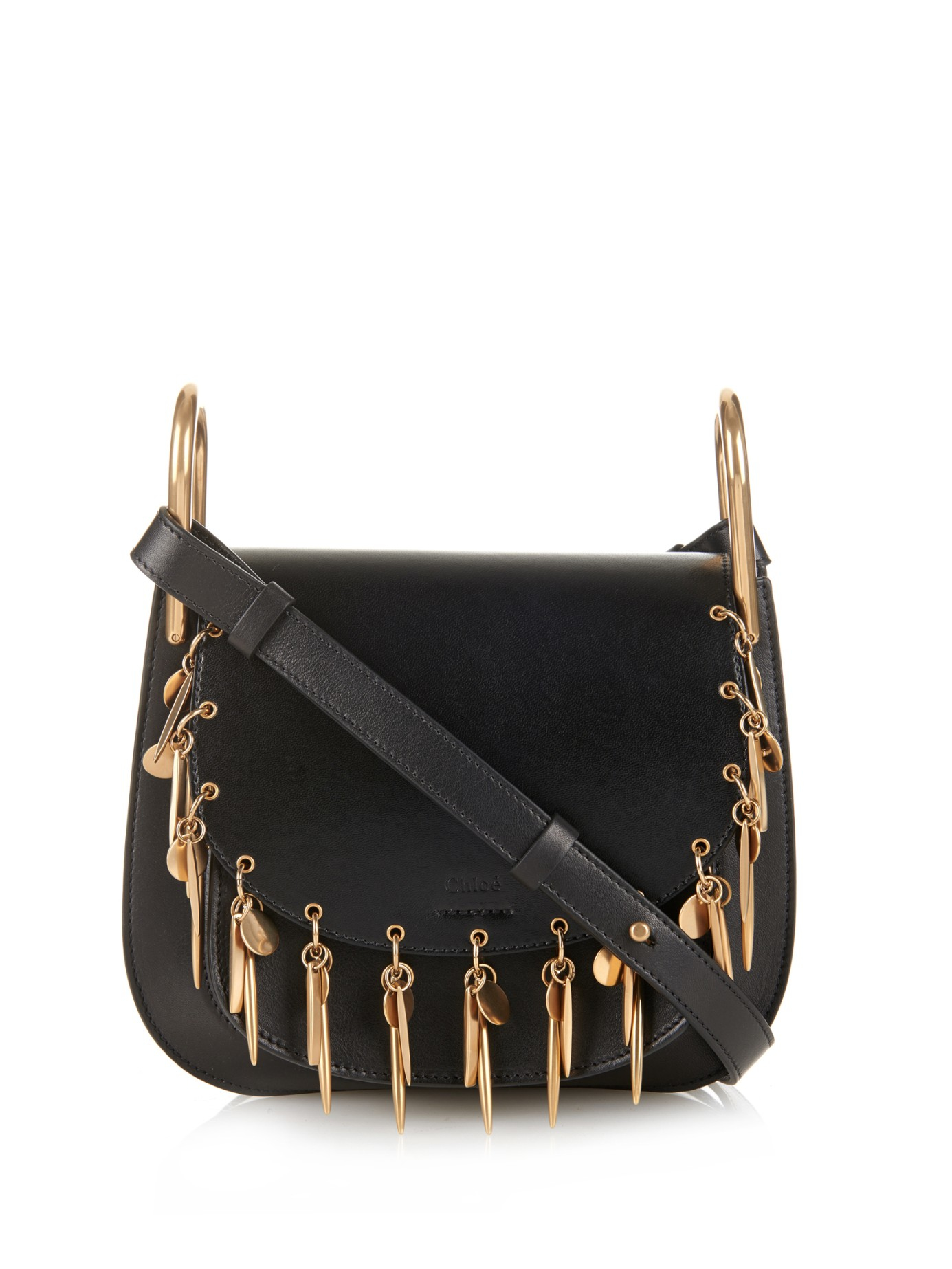 Chloé Hudson Small Leather Cross-body Bag in Black | Lyst
