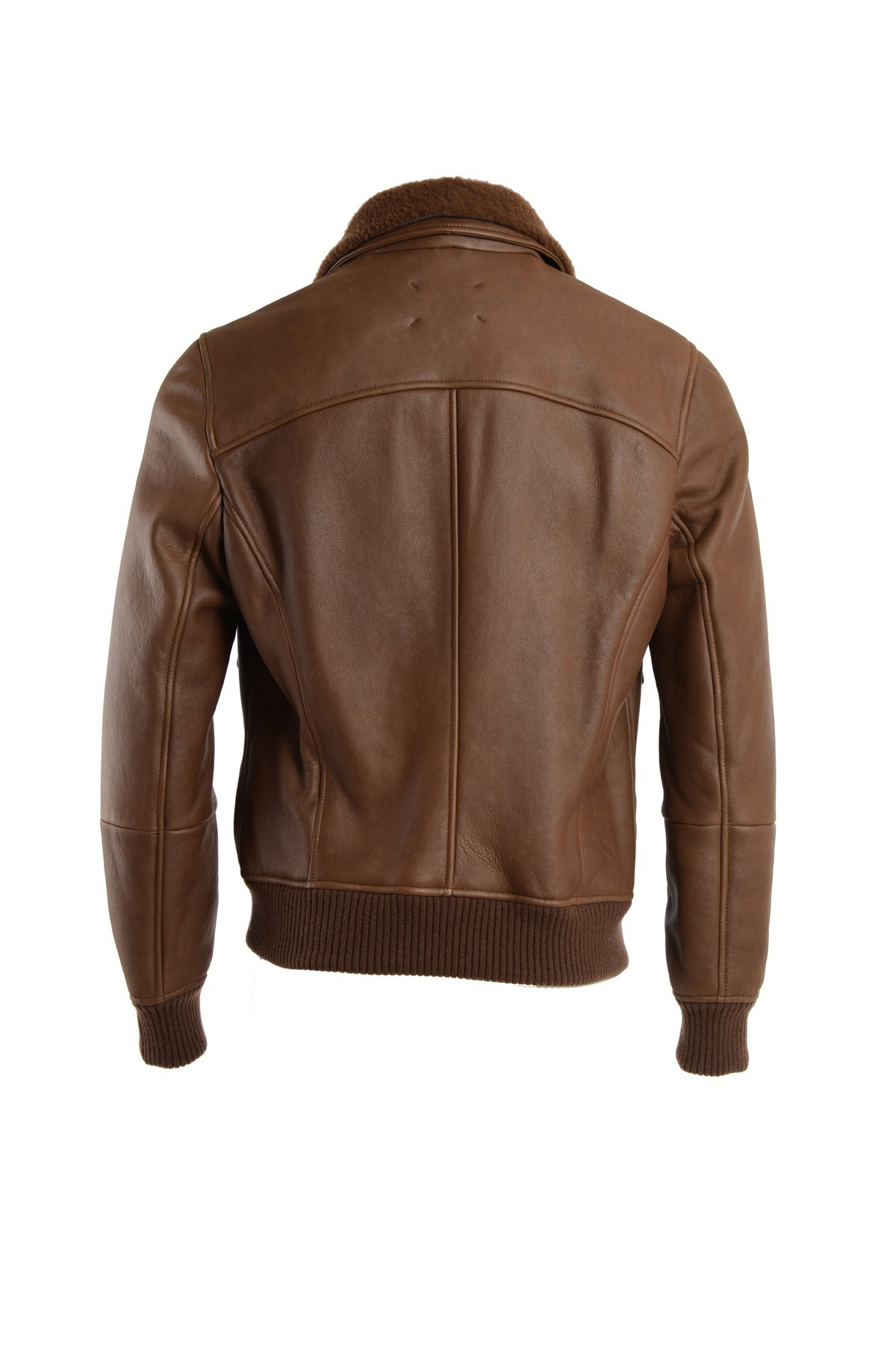 Brunello cucinelli Soft Leather Jacket With Sheepskin Collar in Brown ...