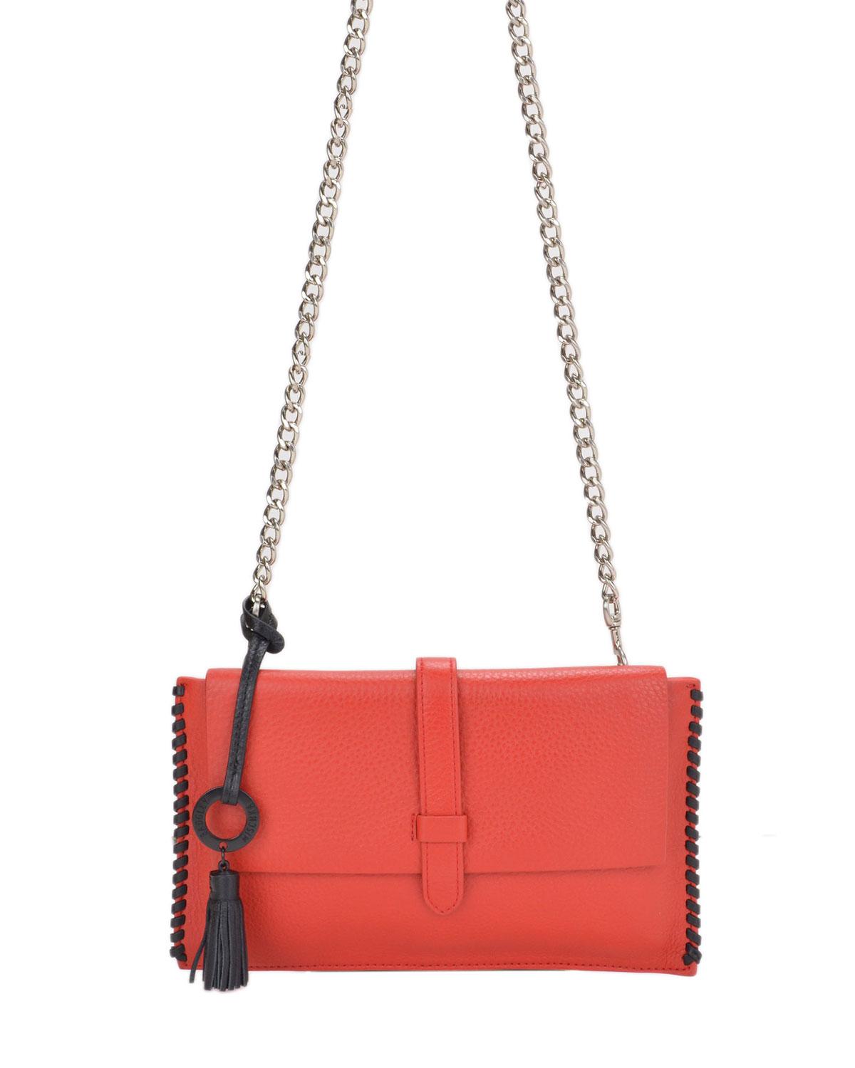 Badgley mischka Barret Chain-strap Shoulder Handbag in Red | Lyst