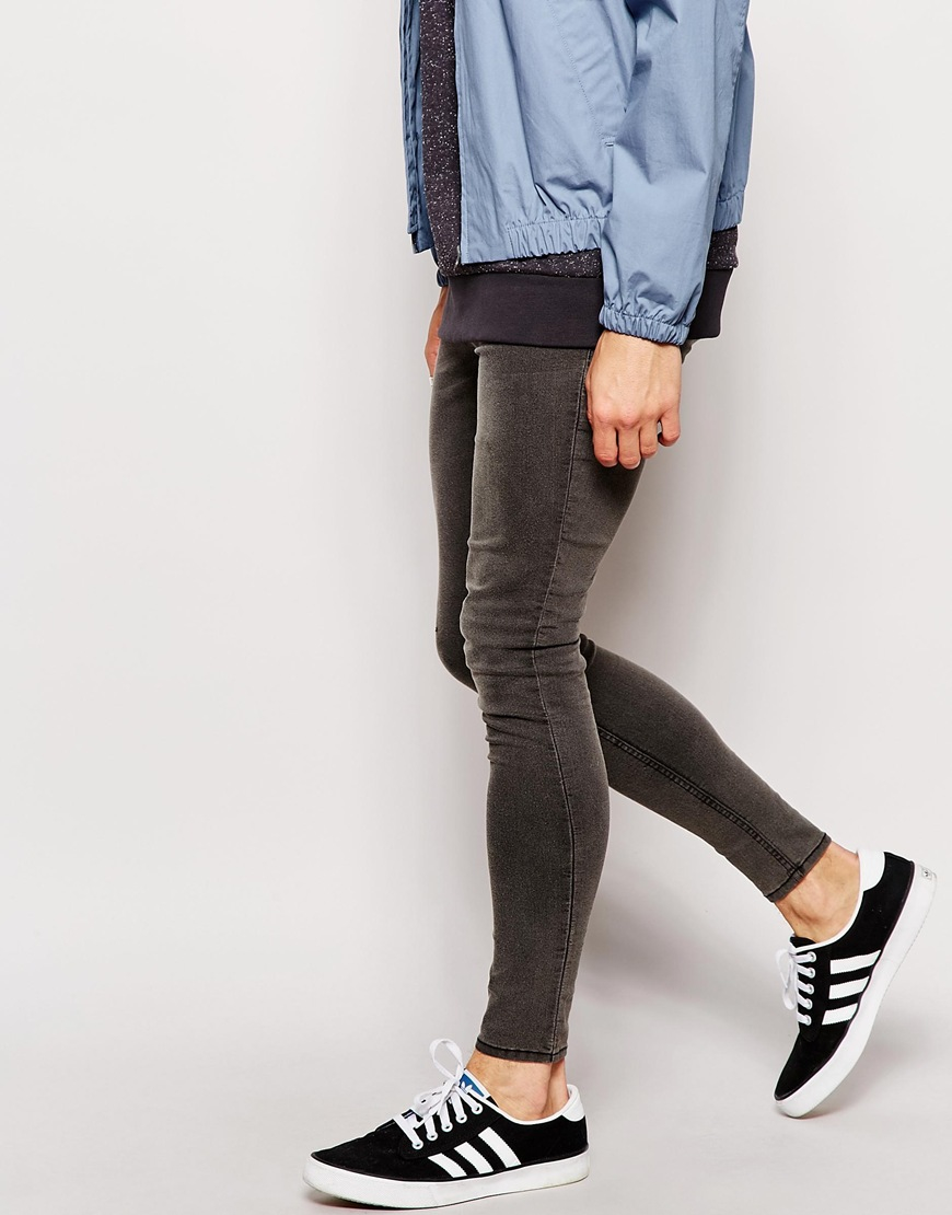 grey spray on skinny jeans mens