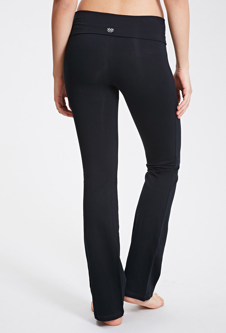 black yoga pants flare