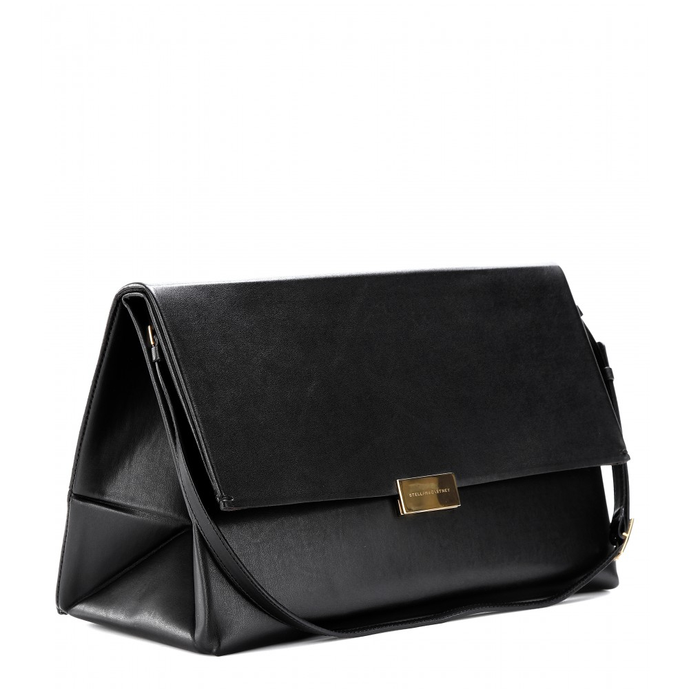 Stella McCartney Beckett Faux Leather Shoulder Bag in Black - Lyst