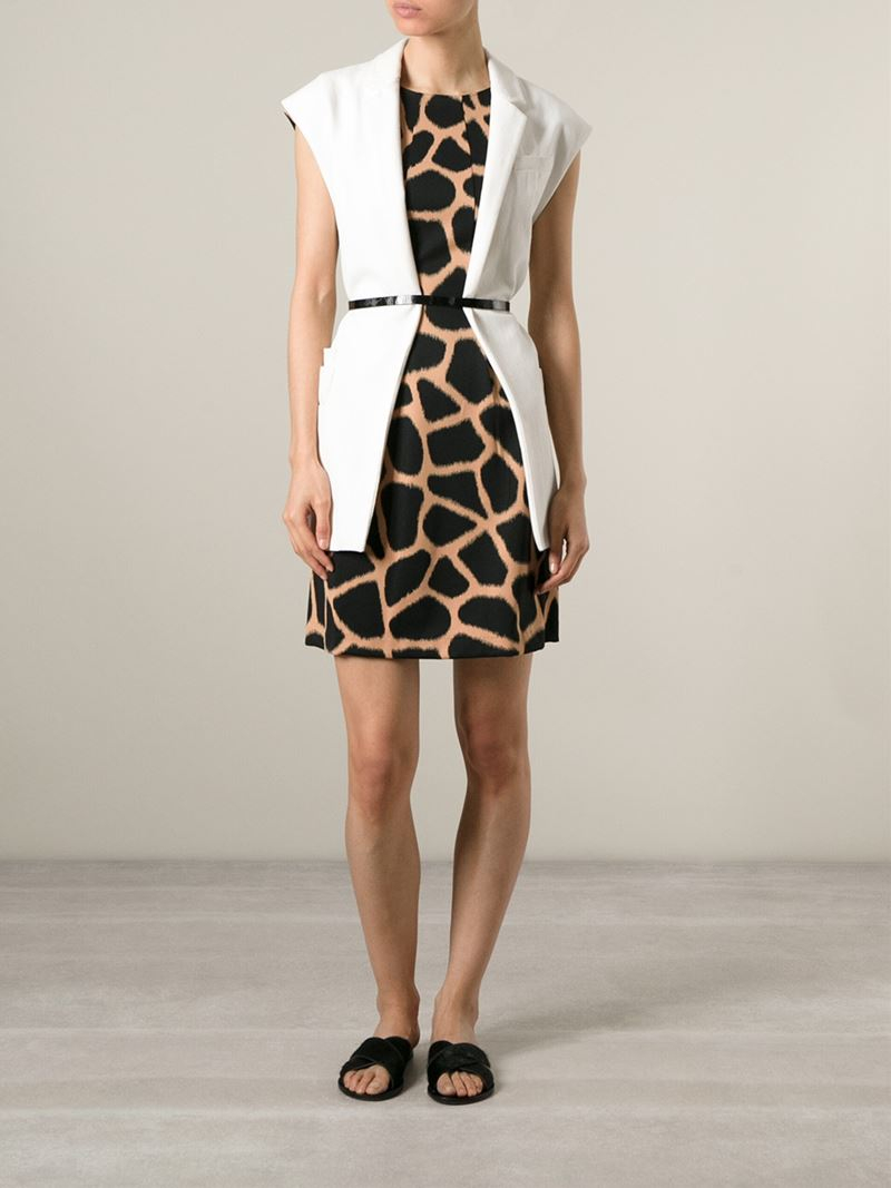 MICHAEL Michael Kors Giraffe Print Dress in Black | Lyst