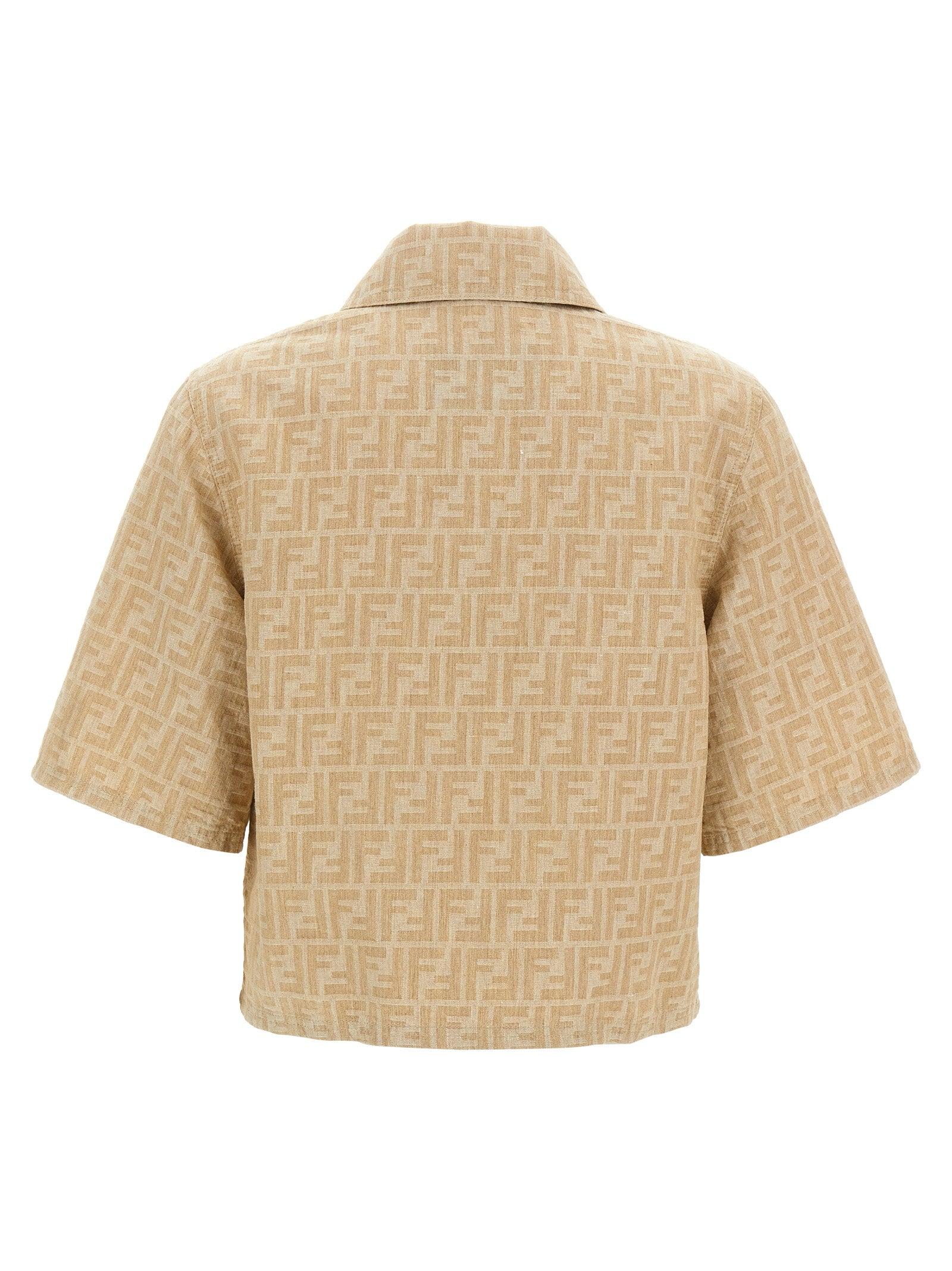 ジャケット FENDI FF CHAMBRAY CROPPED JACKET Jacket Denim Blue | Fendi