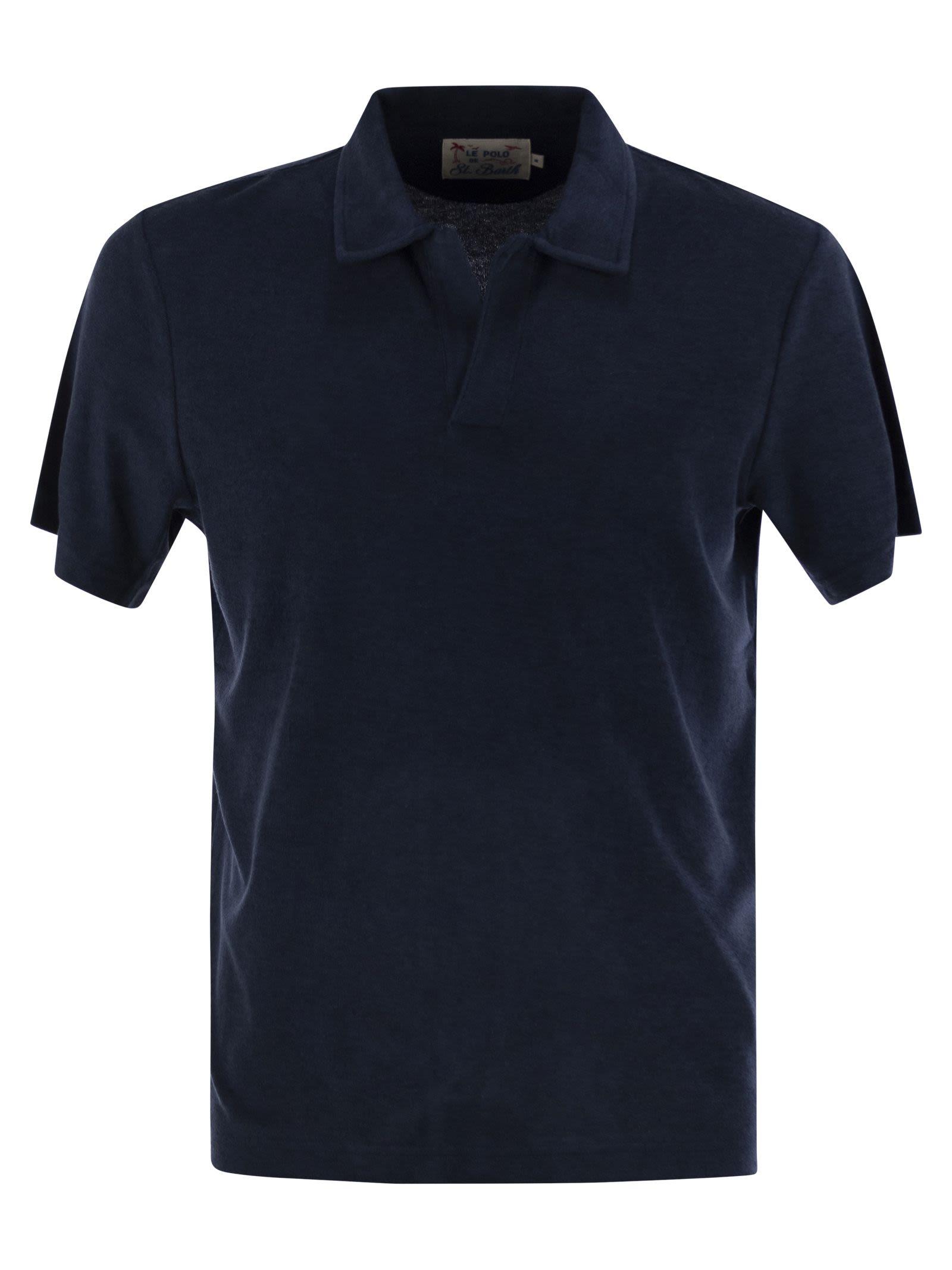 Tシャツ・カットソー MC2 Saint Barth JEREMY - Cotton terry polo shirt Mc2 Saint Barth Jeremy Cotton Terry Polo Shirt in Blue | Lyst