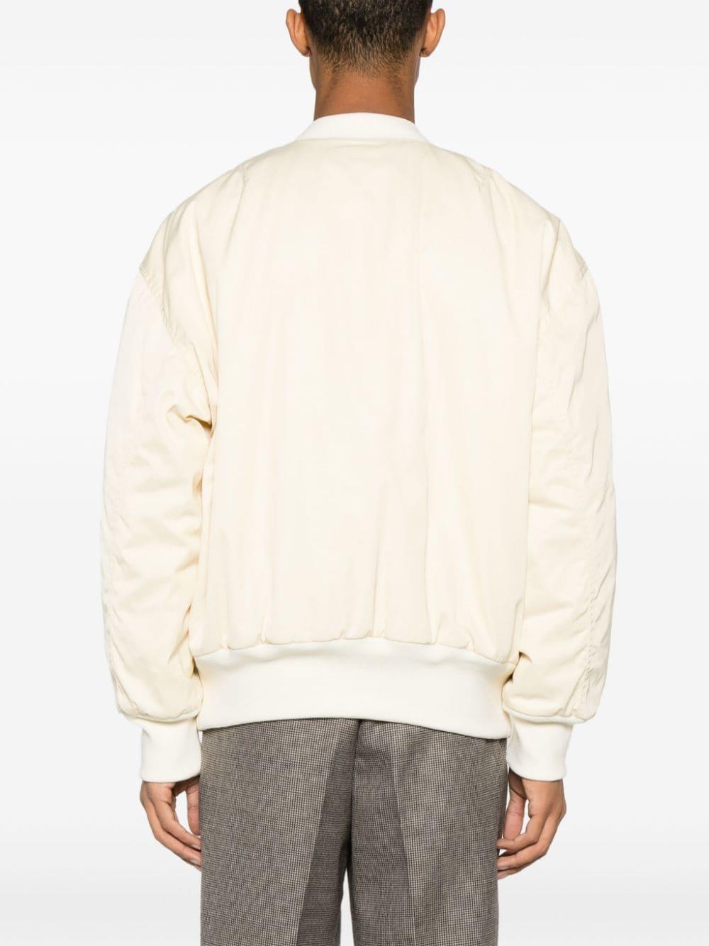 MM6 by Maison Martin Margiela Neutral Logo-embroidered Bomber  
