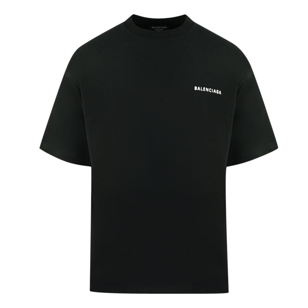 Balenciaga Wl0 612966 Tivg5 1070 Zwart T-shirt in het Zwart | Lyst NL