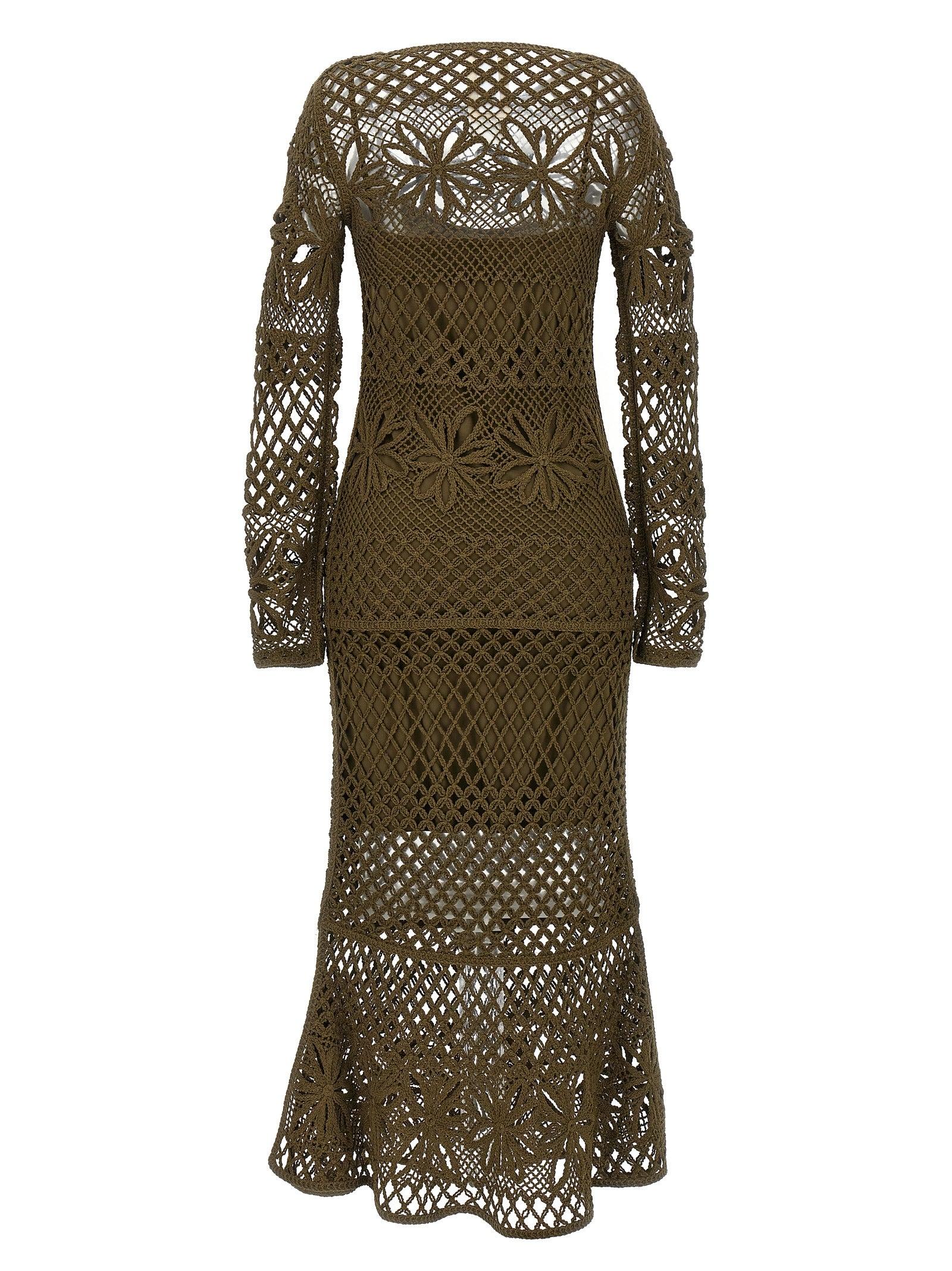 Pinko 'Fantasy Net' Dress in Green | Lyst