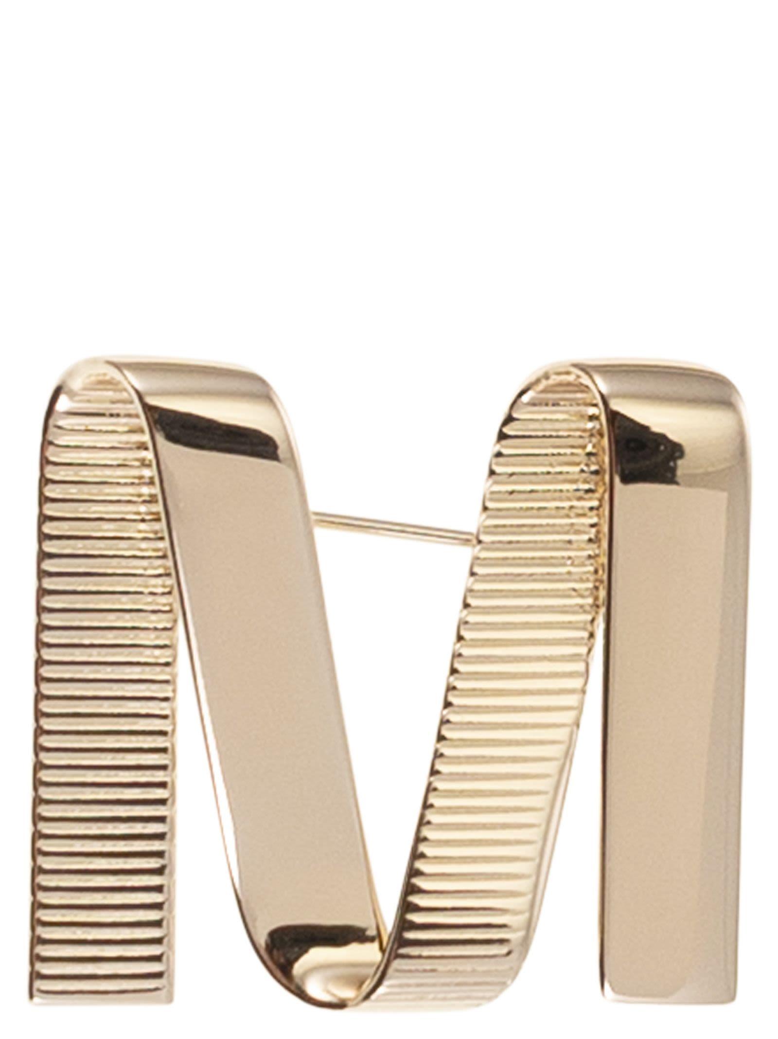 アクセサリーその他 Max Mara MGROSGRAINPIND - M pin with rhinestones Metal and rhinestone brooch , red | 