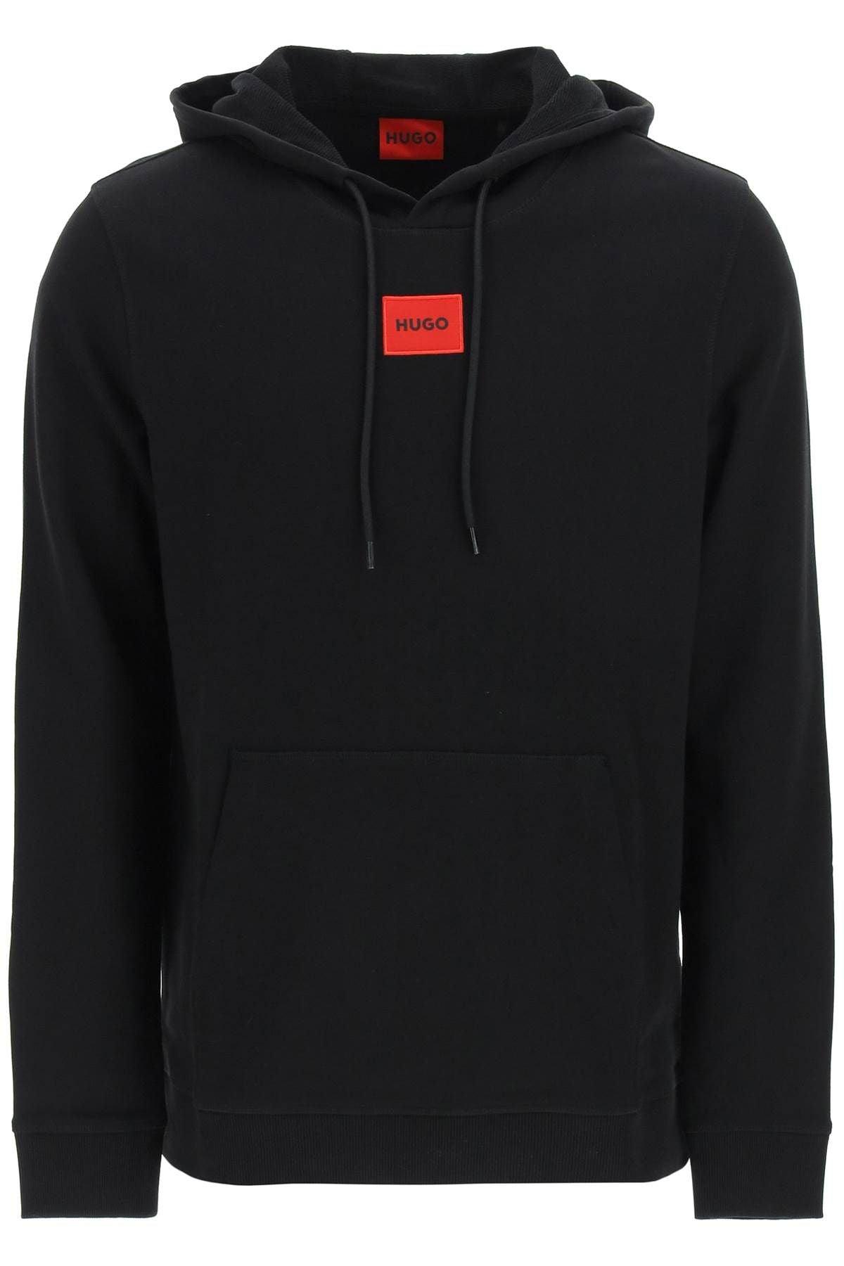 Hugo boss hoodie black and red sale