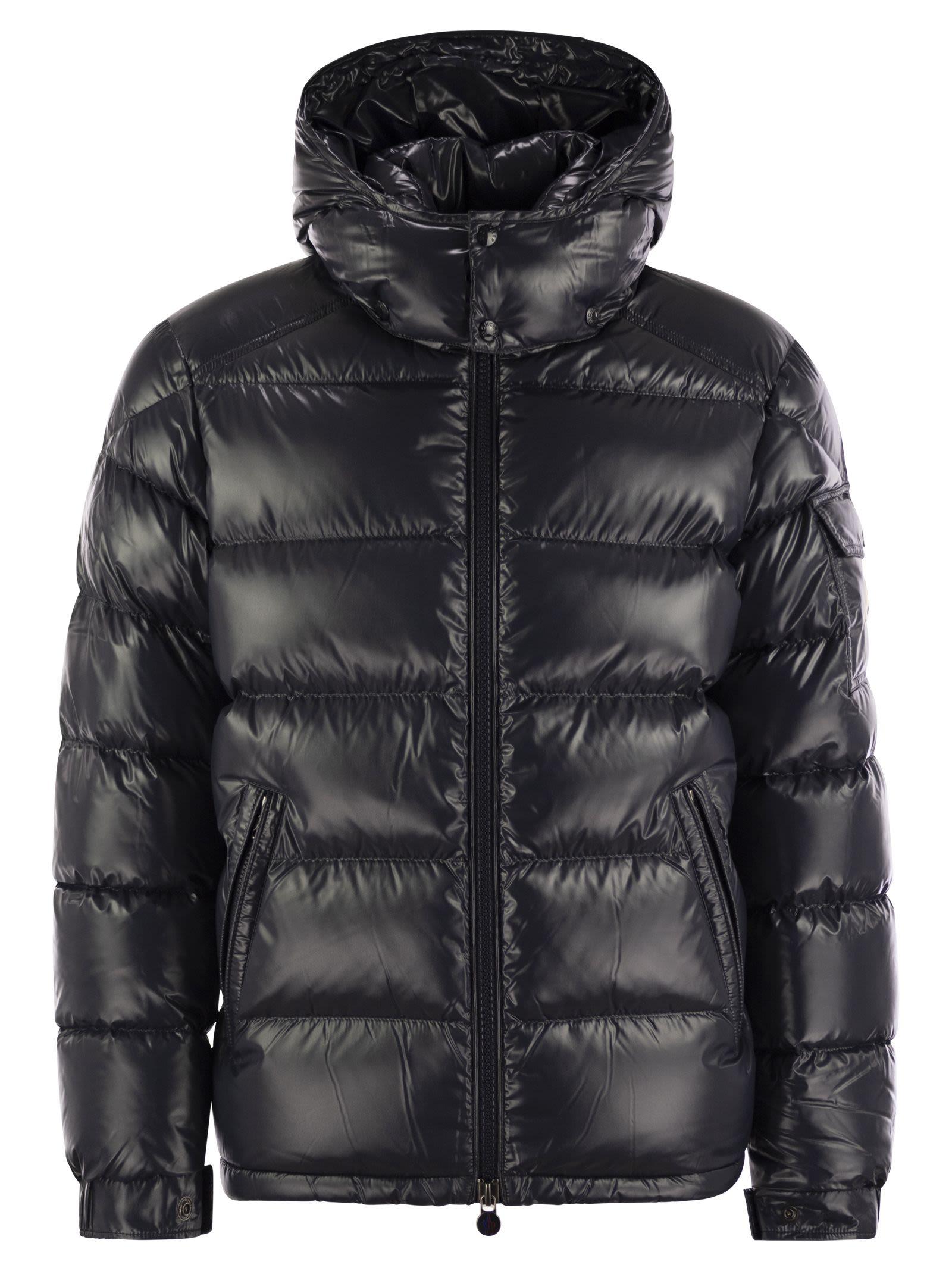Moncler Maya Short Down Jacket With Hood in Black for Men Lyst UK