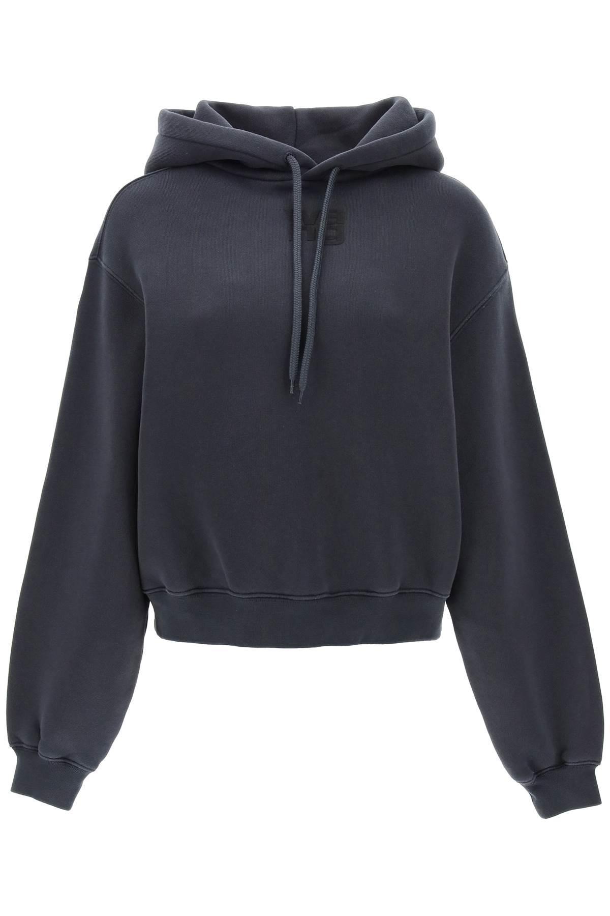 Alexander Wang Hoodie With Puff Logo in Blue Lyst